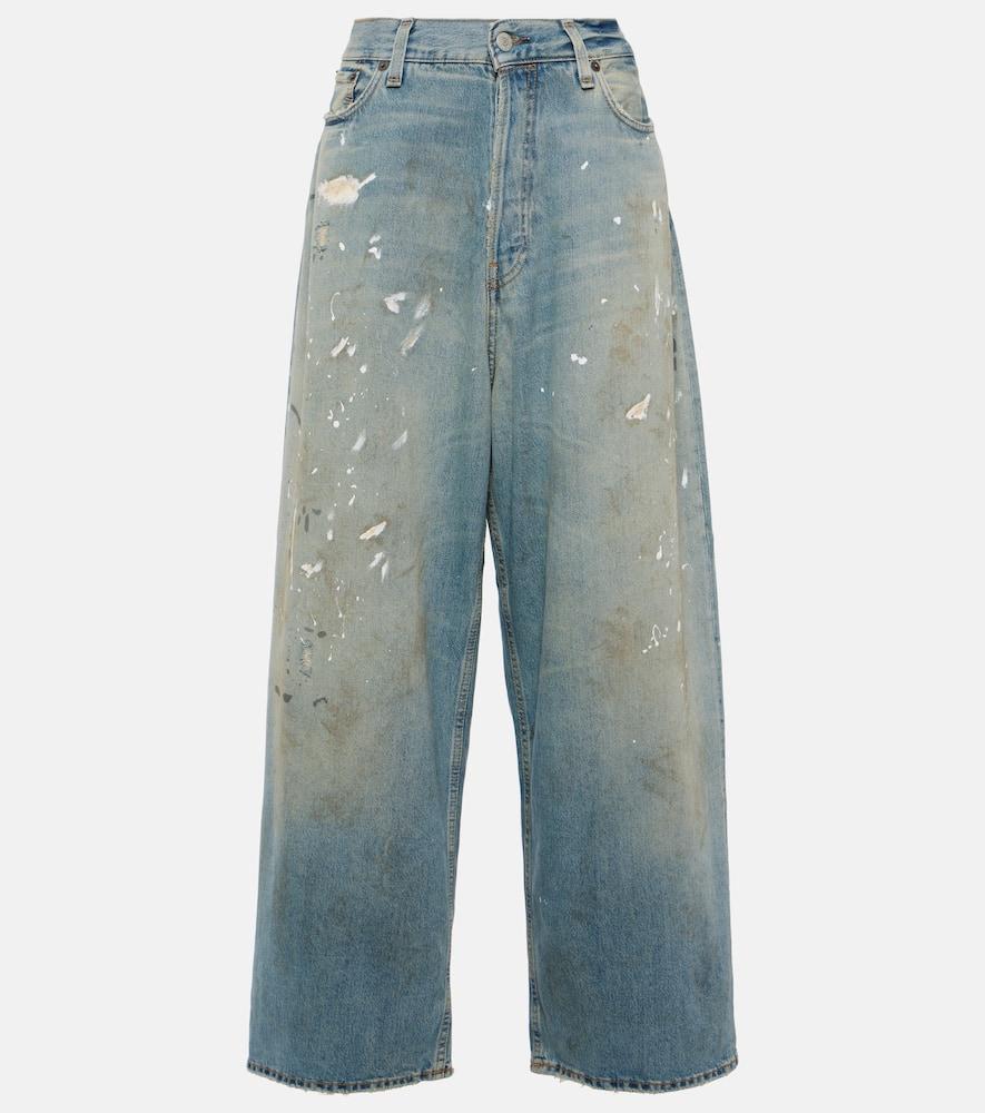 Acne Studios 2023F Distressed Mid Rise Wide Leg Jeans in Blue Lyst