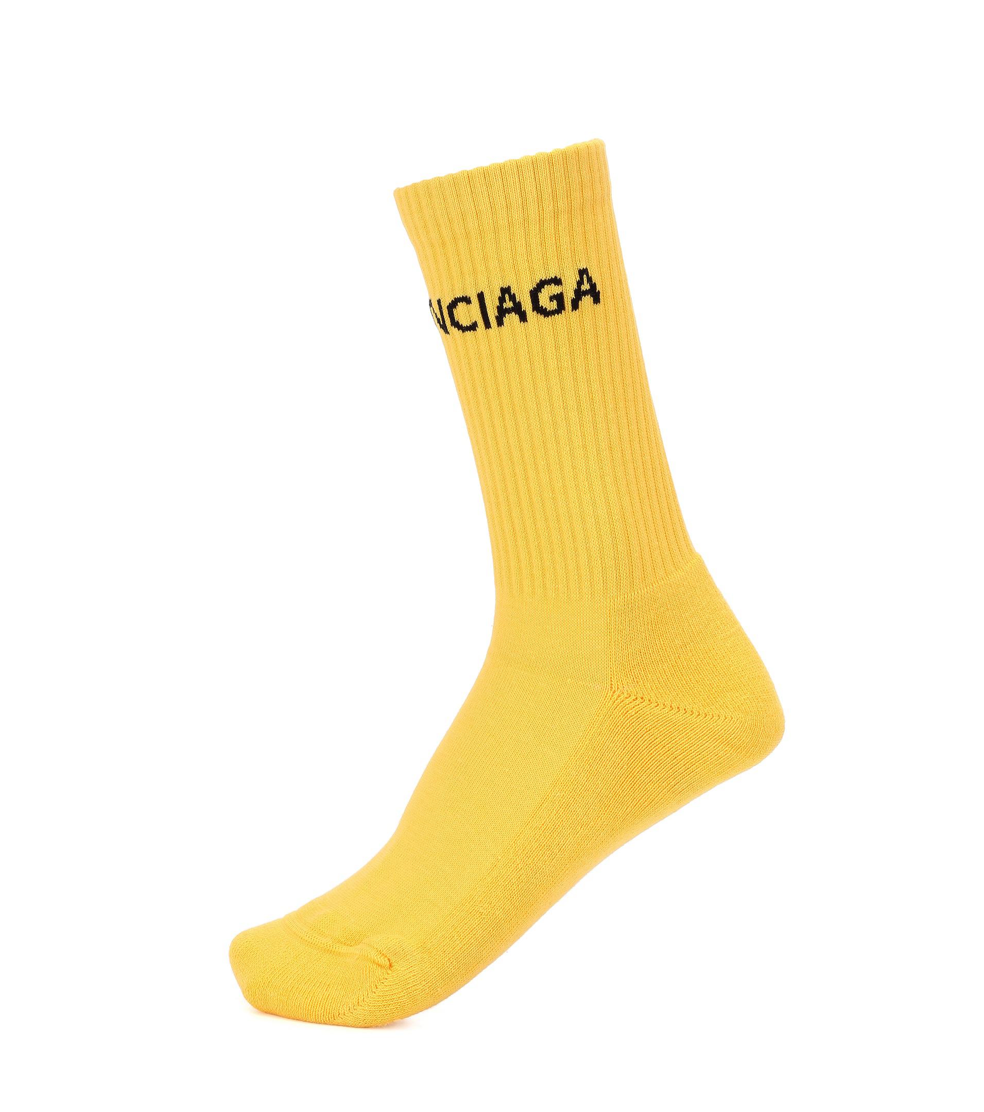 Balenciaga Cotton-blend Socks in Yellow 
