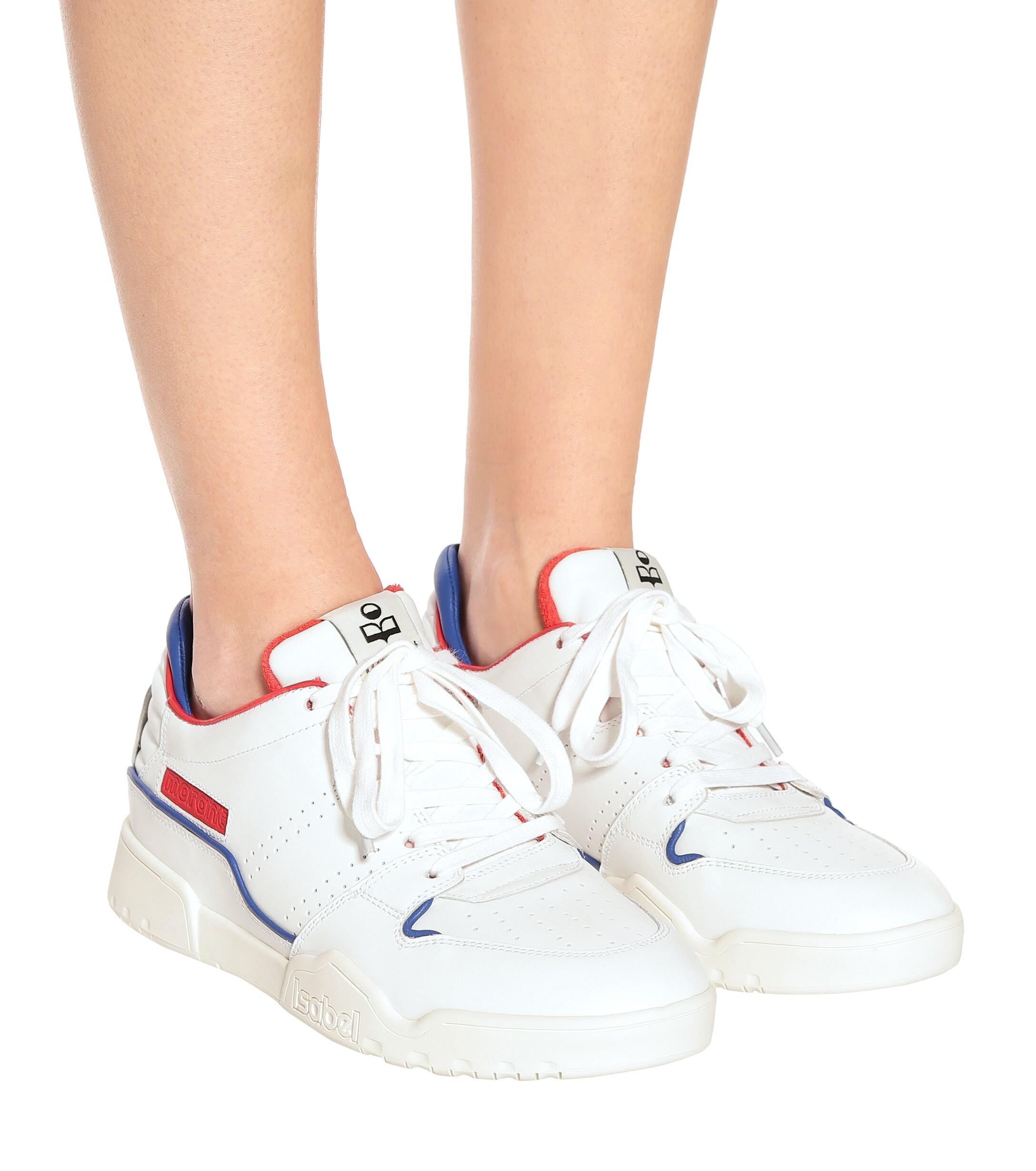 Recollection indsigelse uregelmæssig Isabel Marant Emree Low-top Leather Sneakers in White | Lyst