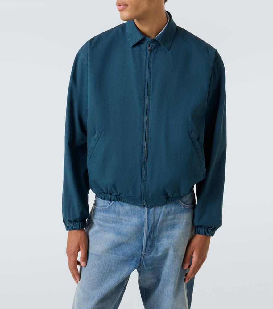 AURALEE Cotton Gabardine Blouson in Blue for Men | Lyst