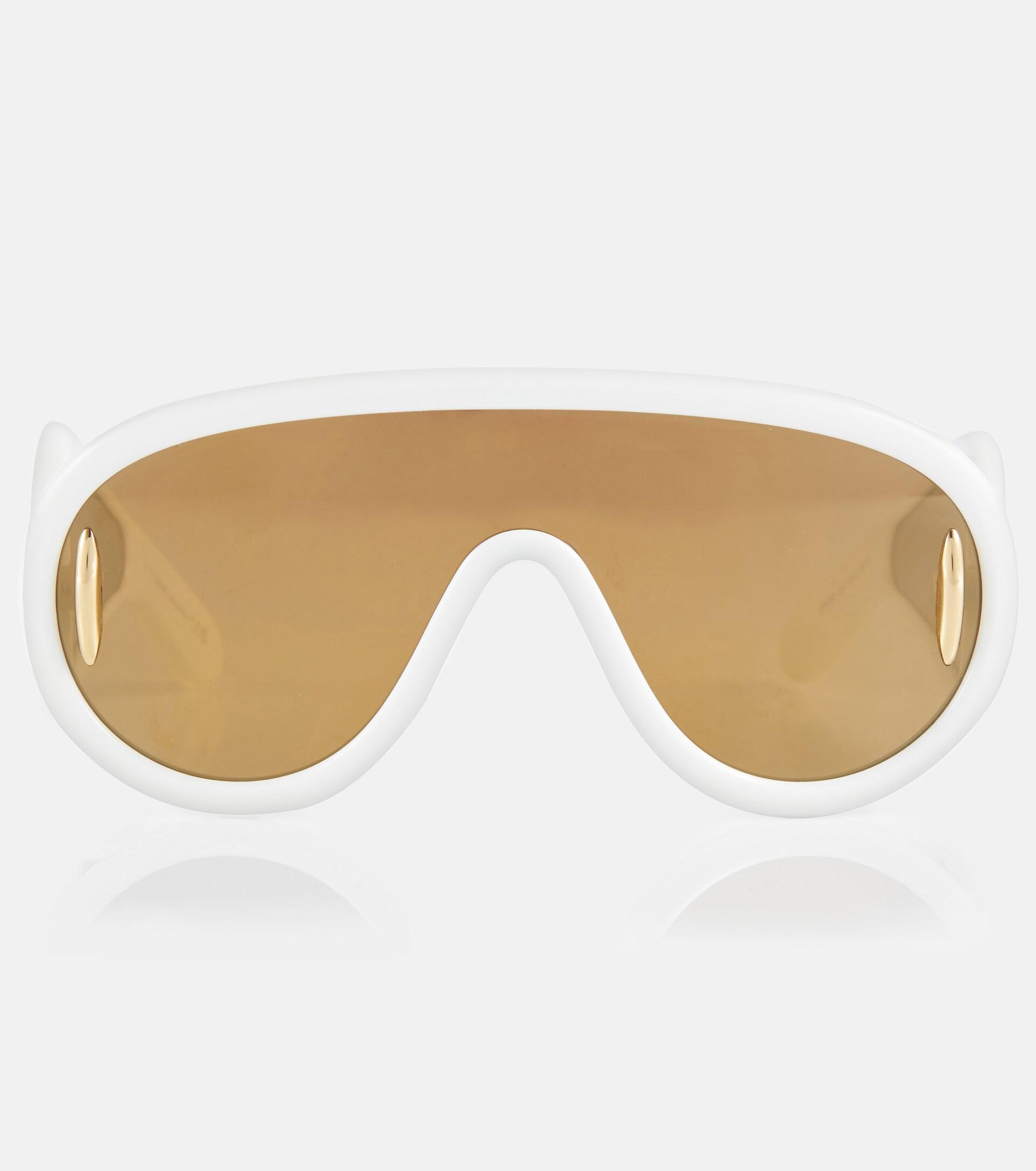 Loewe Wave Mask Sunglasses in Natural | Lyst