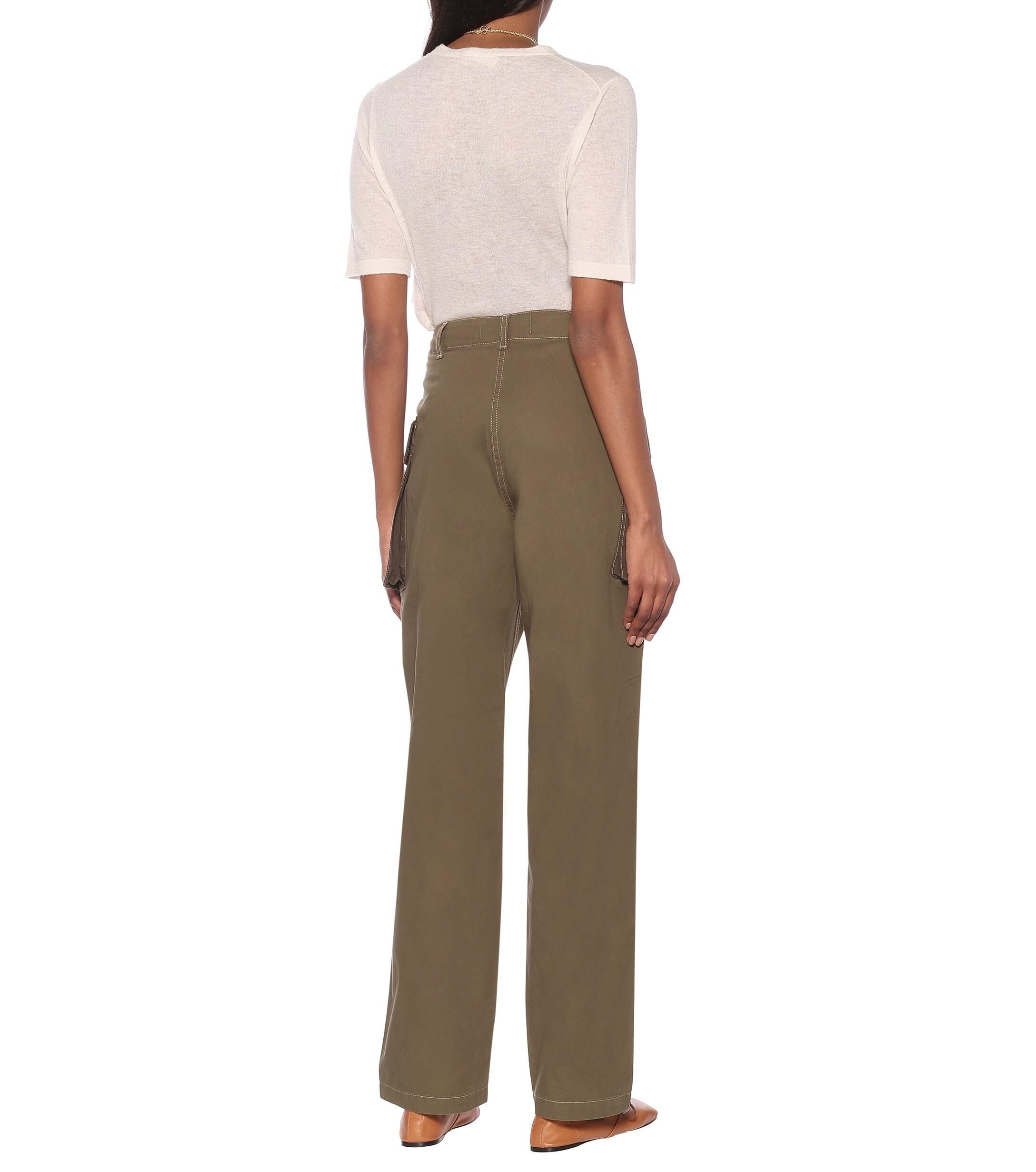 high rise cargo pants