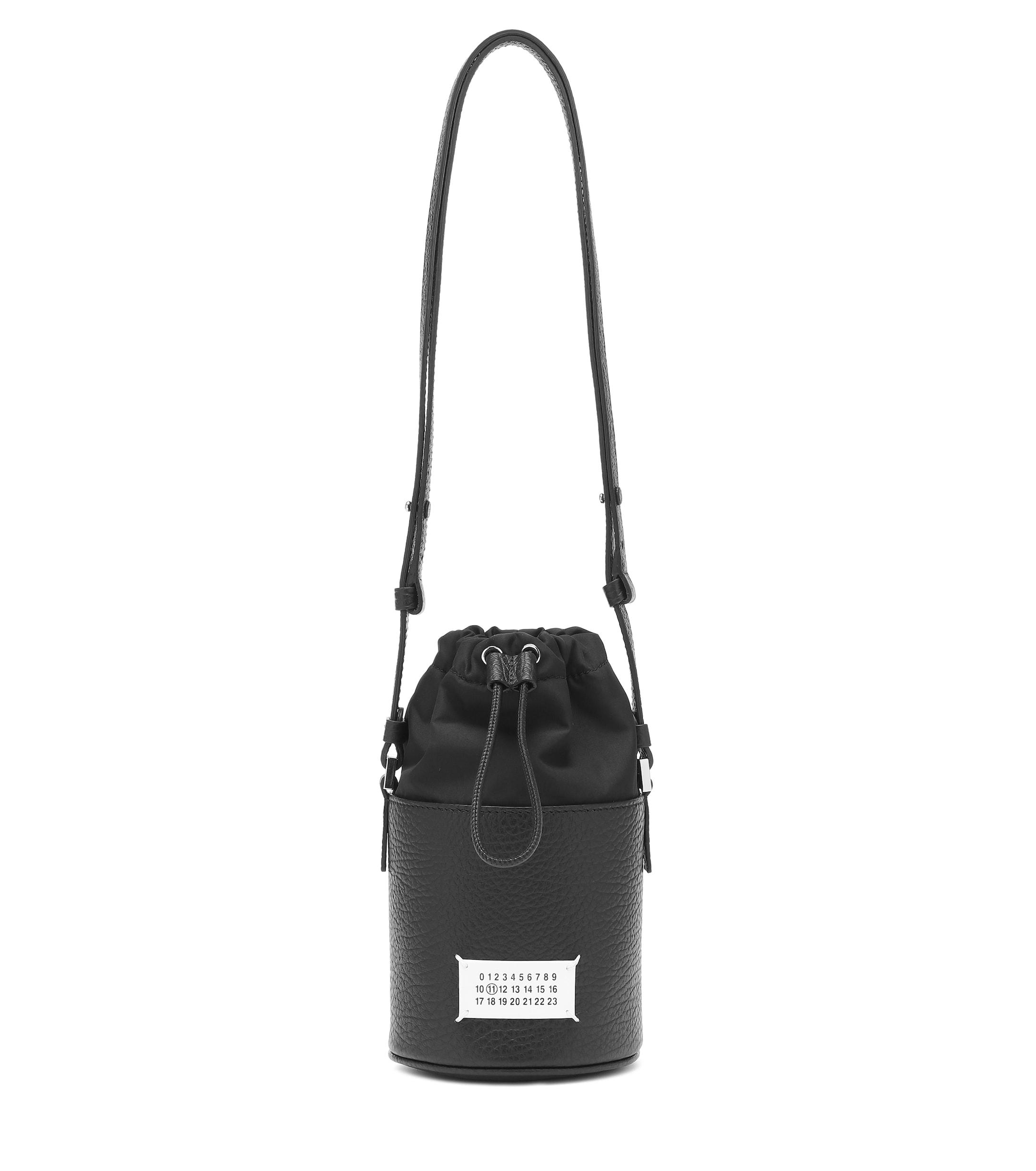 Maison Margiela 5ac Grained-leather Bucket Bag in Black | Lyst