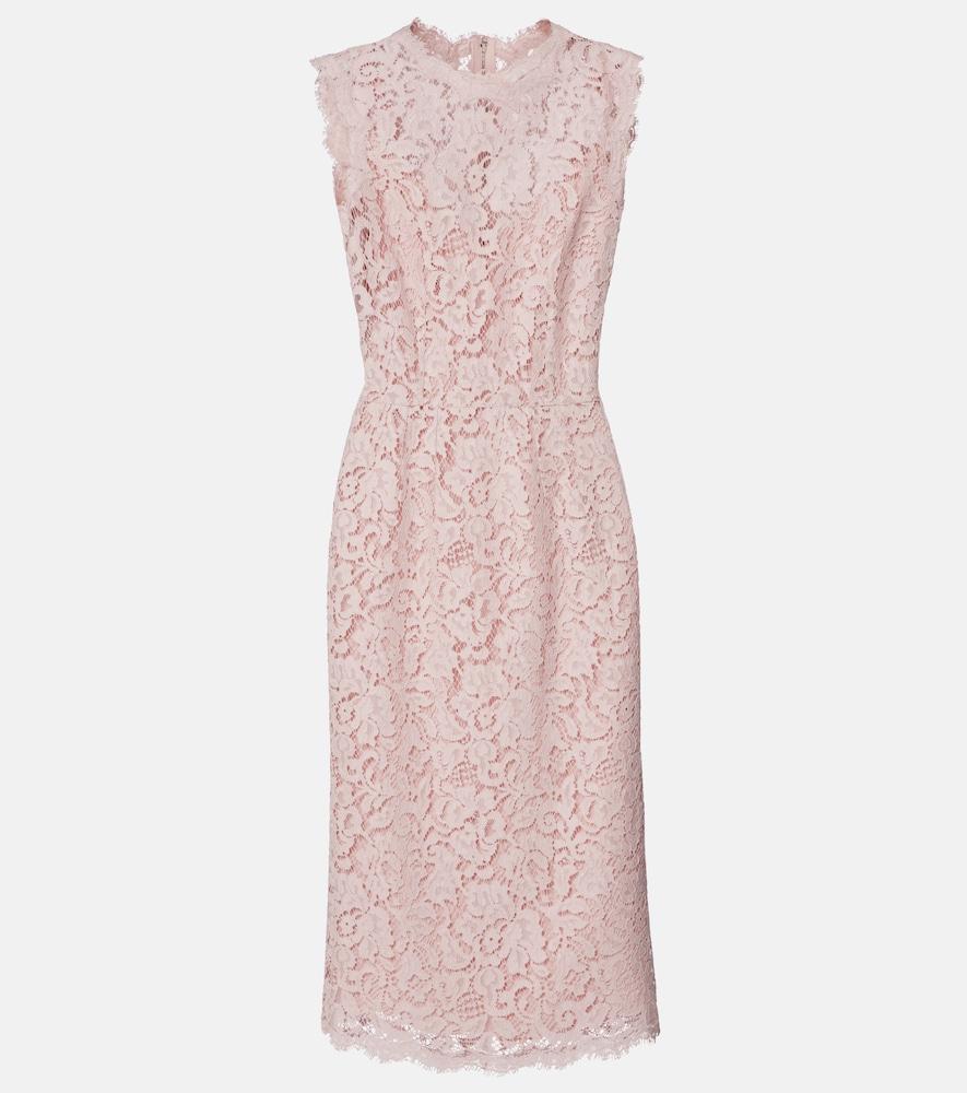 chinese dress ladies Dolce & Gabbana Crystal Embellished Lace Dress main image 1