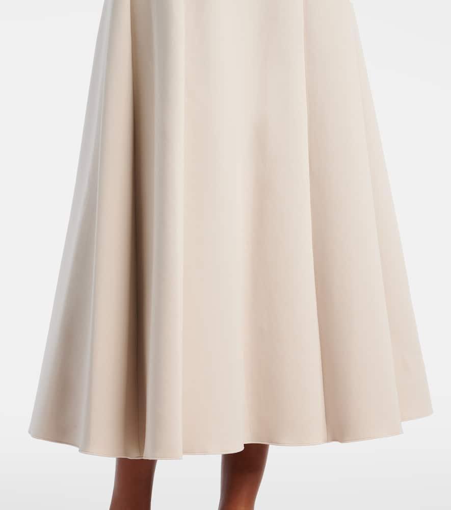 S MAX MARA ワンピース Platani pleated cotton-blend 1035603 Max Mara Platani Pleated Cotton-Blend Midi Dress in White | Lyst