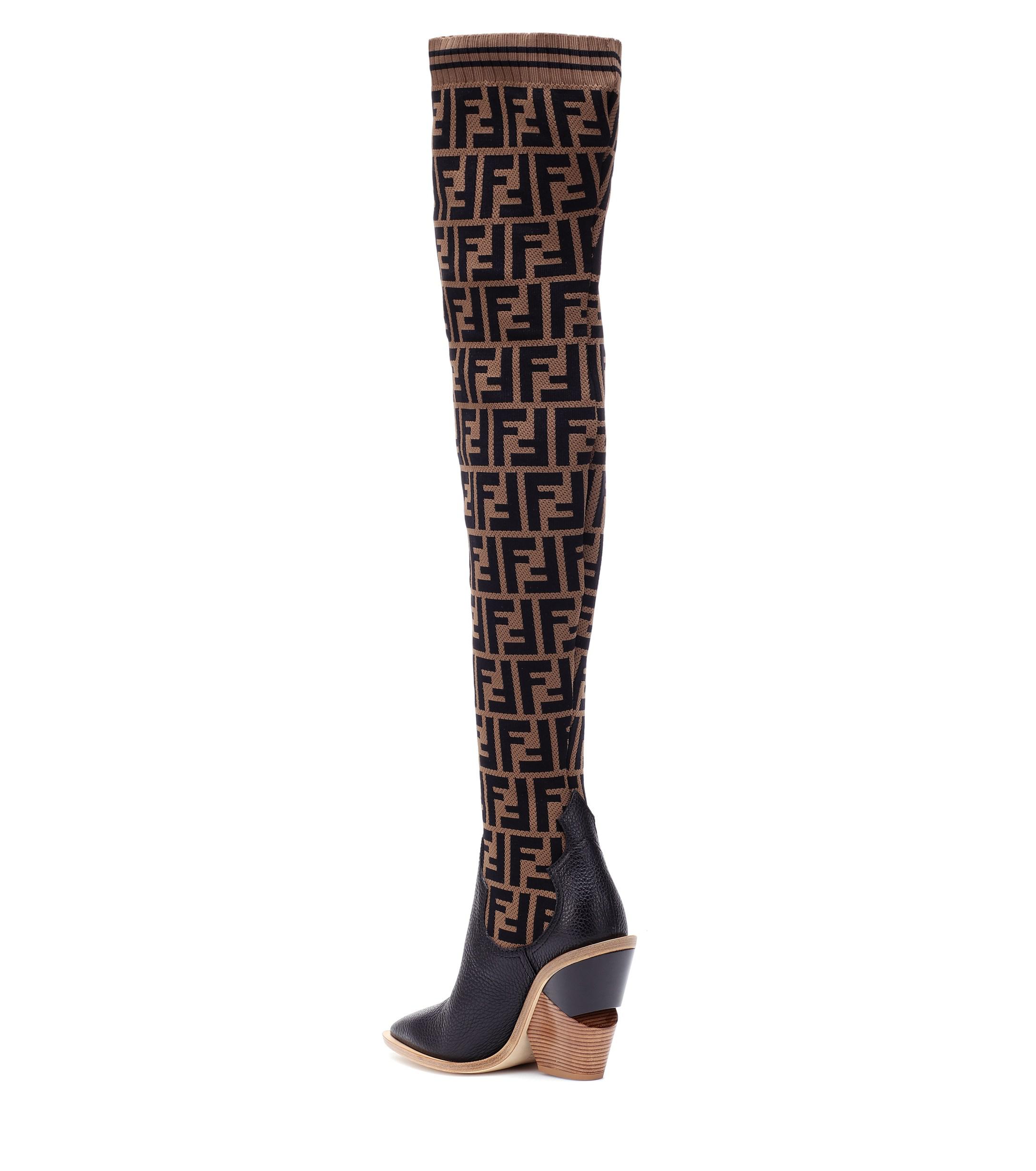fendi over knee boots