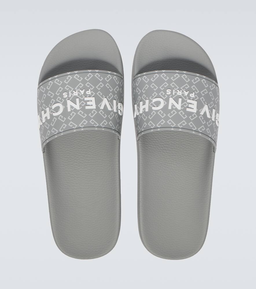 Grey givenchy slides hot sale