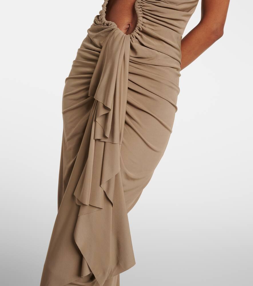 Christopher Esber Salacia Draped Jersey Maxi Dress in Natural | Lyst Christopher Esber Salacia Draped Jersey Maxi Dress in Natural | Lyst