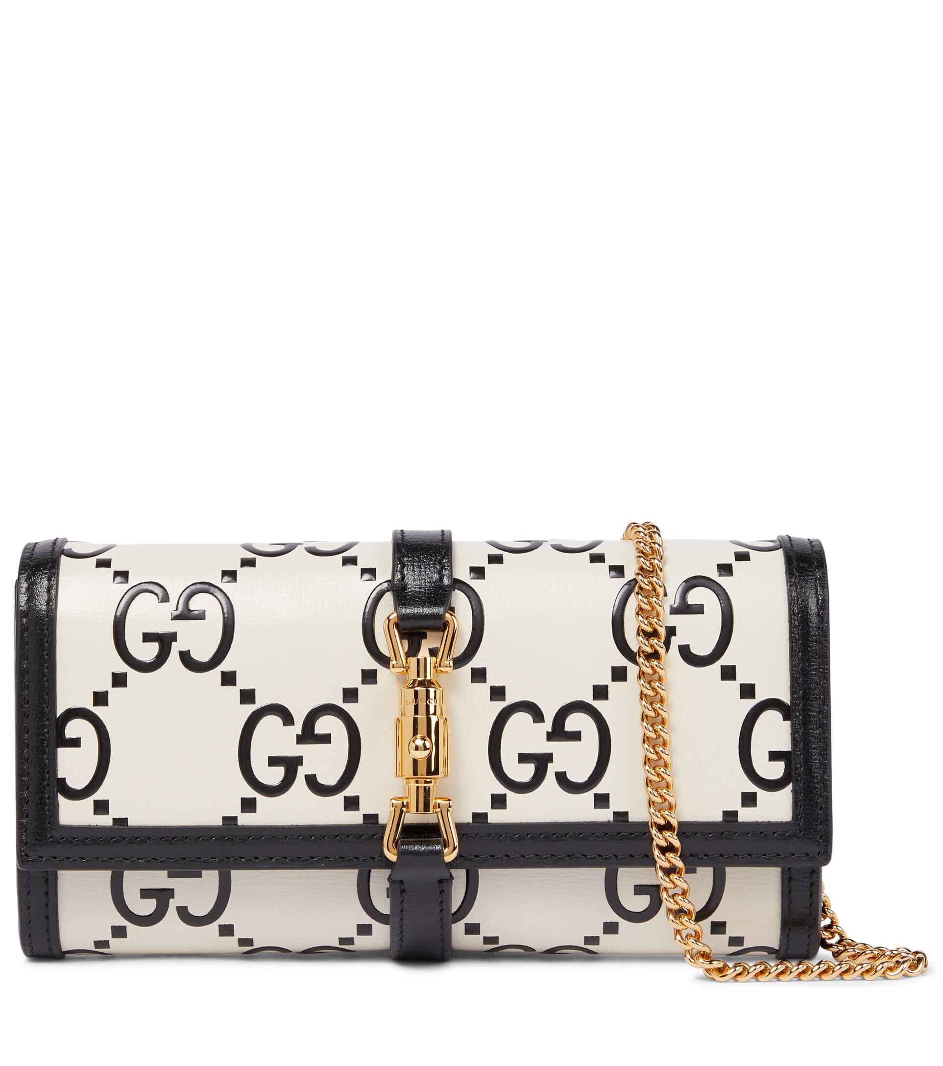 FWRD Renew Gucci Jackie 1961 Shoulder Bag in White & Black