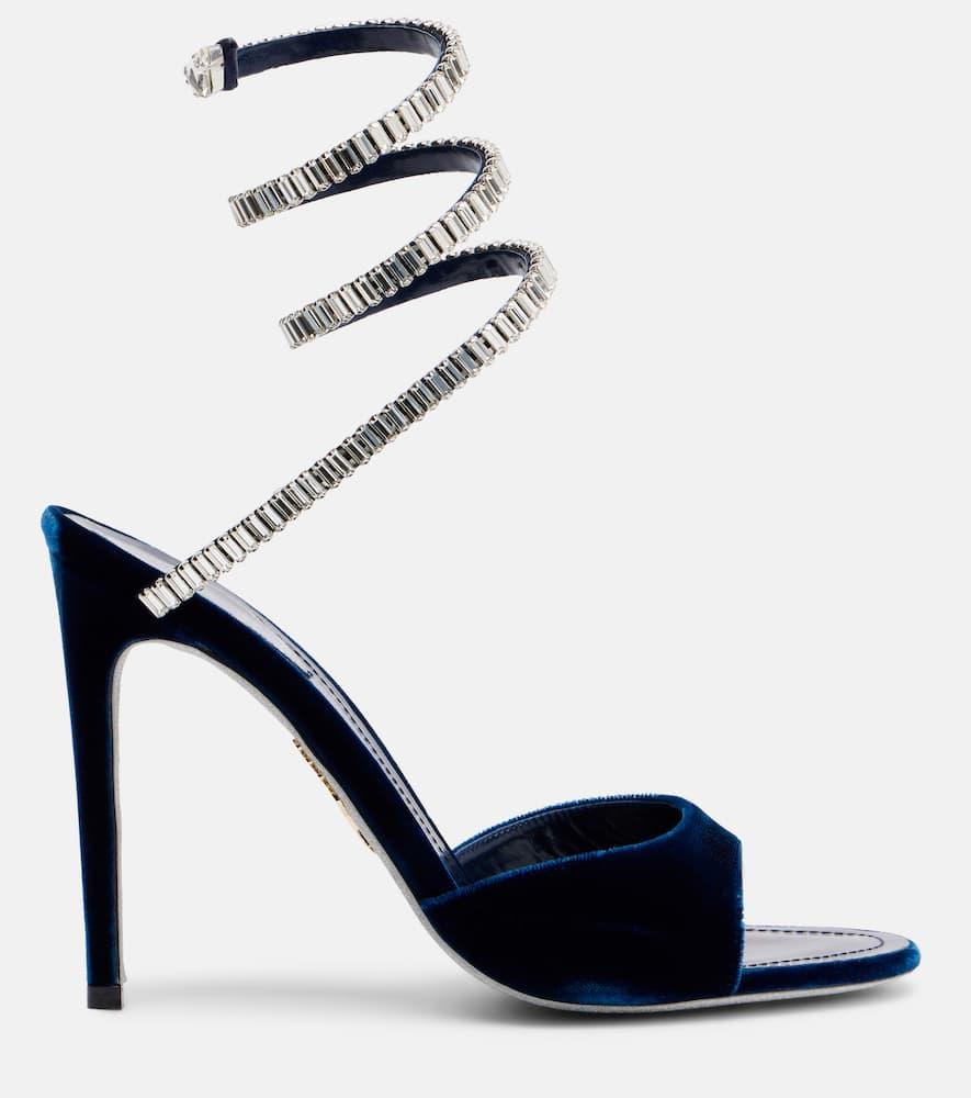 Rene Caovilla Velvet Heels for Women Lyst