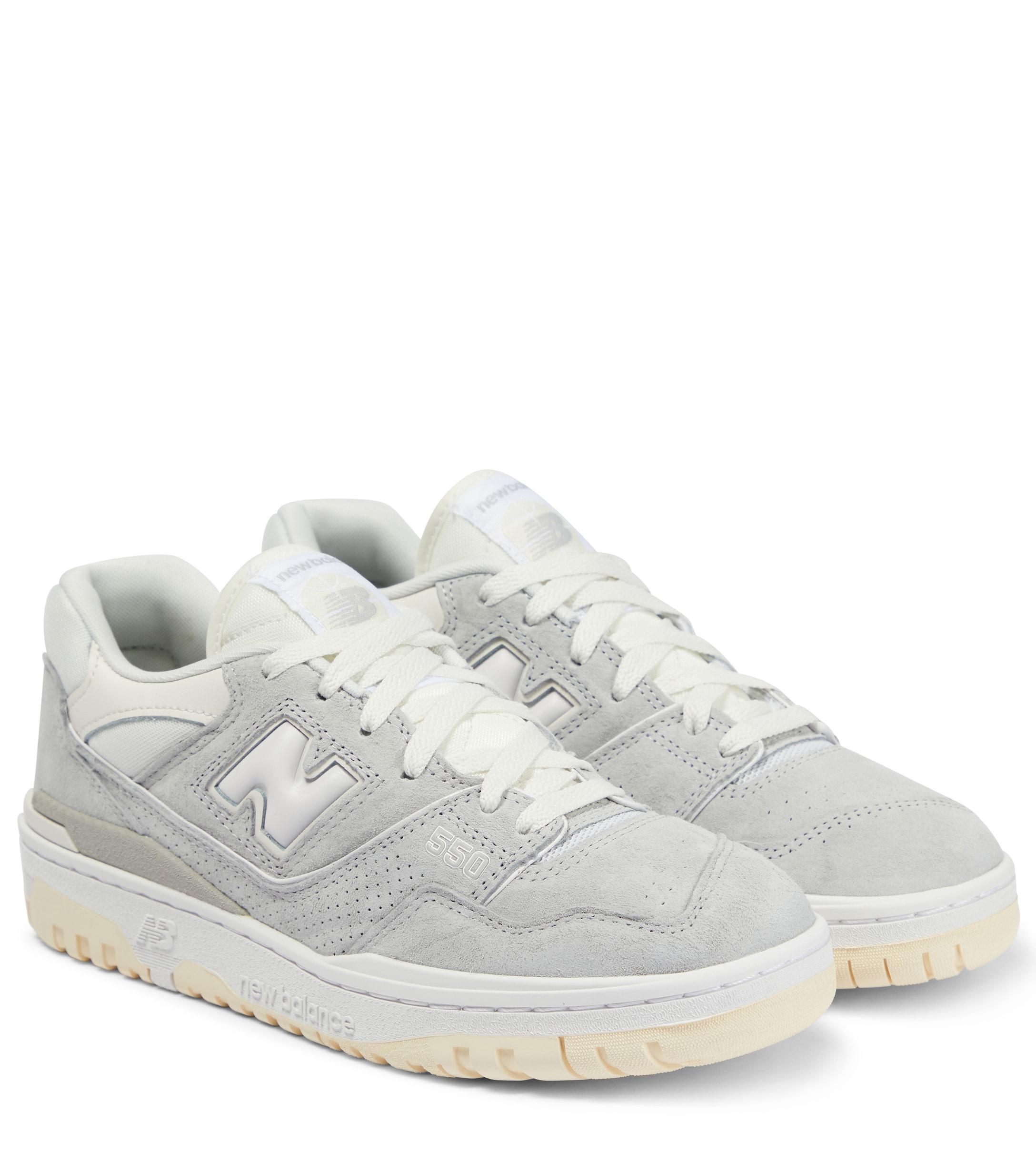 New Balance 550 Suede Lowtop Sneakers in White Lyst UK
