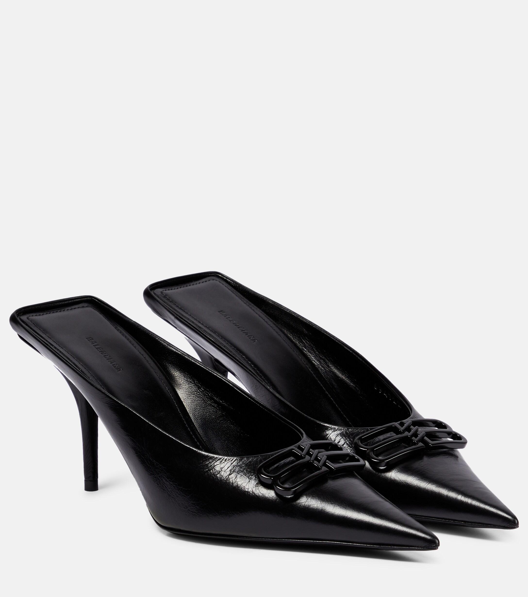 Balenciaga Square Knife Bb Logo Pumps in Black Lyst UK