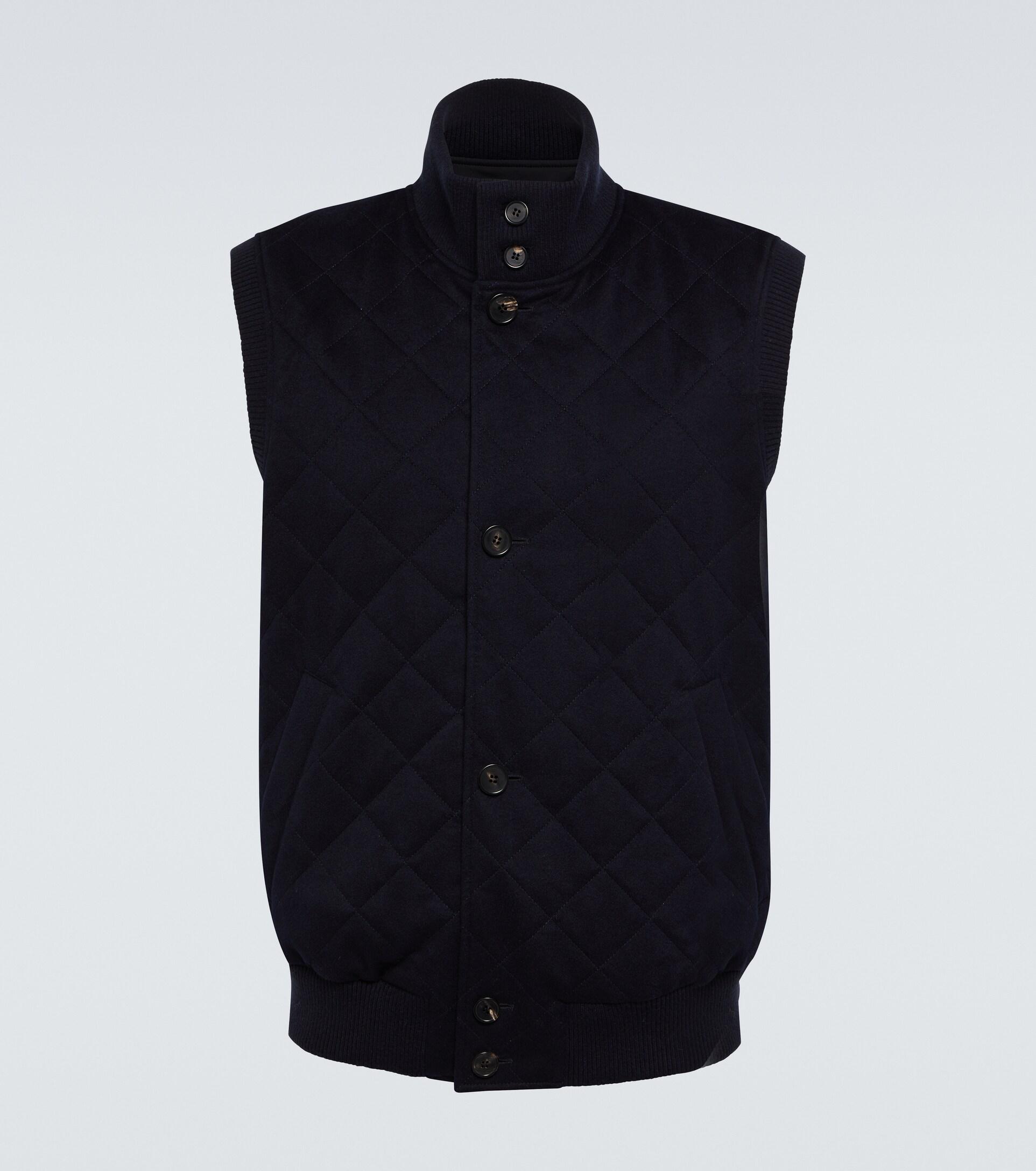 Loro Piana Carry Reversible Cashmere Vest in Blue for Men | Lyst