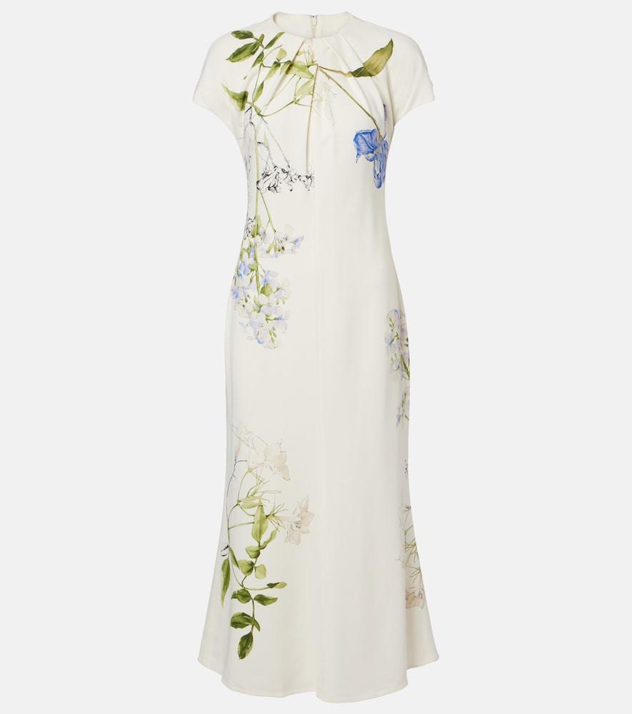 green emerald velvet dress Lavender Embroidered Tea-Length Dress 0 / Powder Blue/Multi main image 1