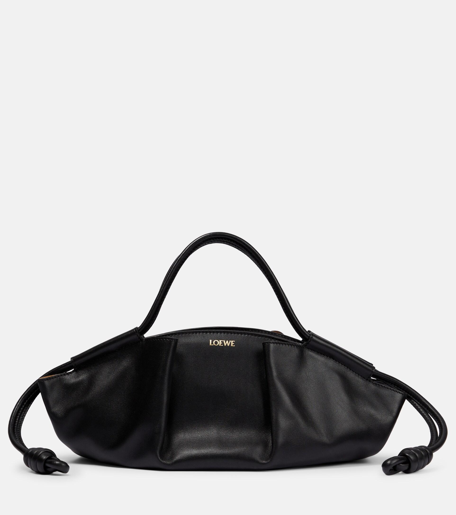Loewe Paseo Small Leather Tote Bag in Black | Lyst