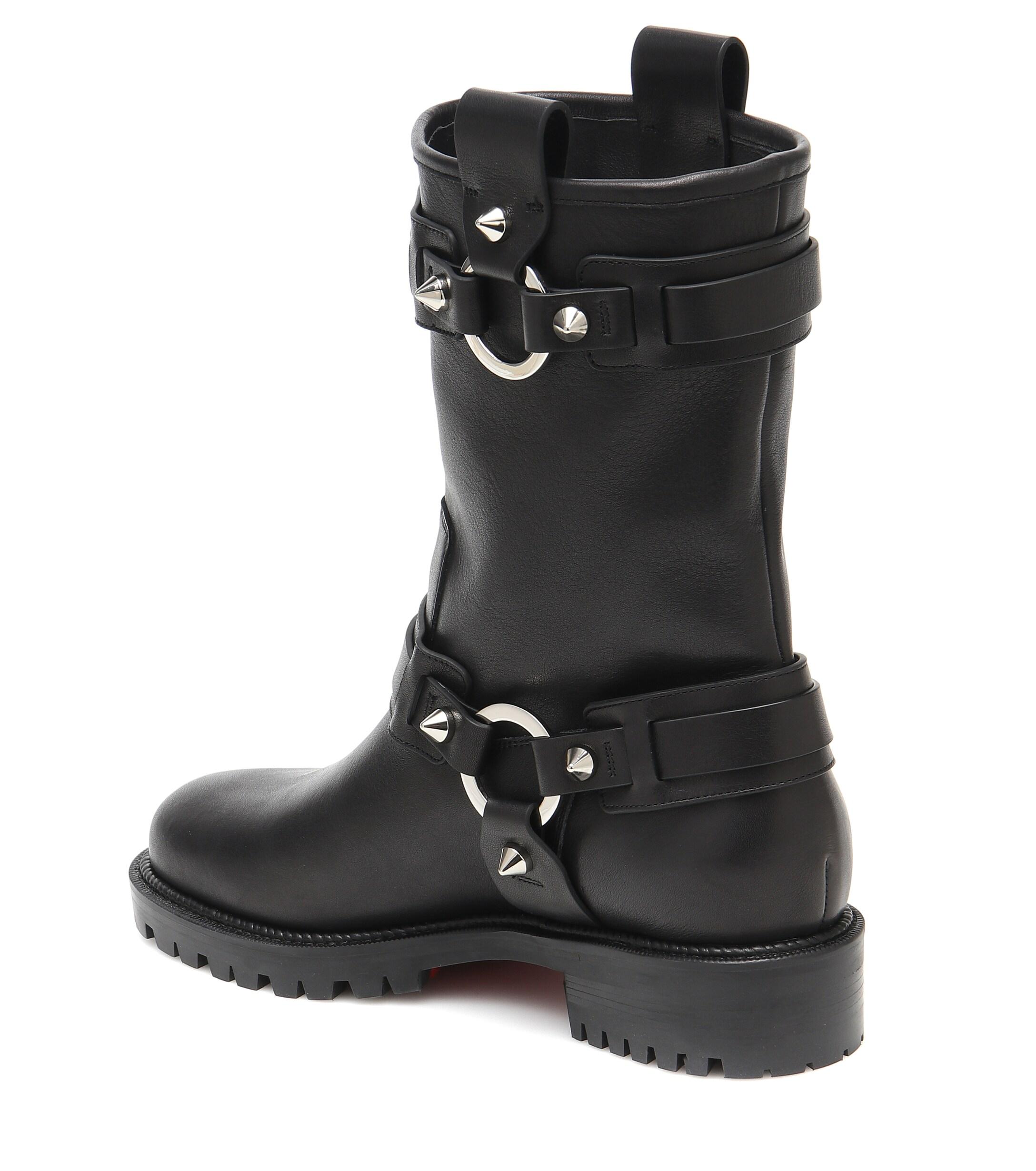 christian louboutin motorcycle boots