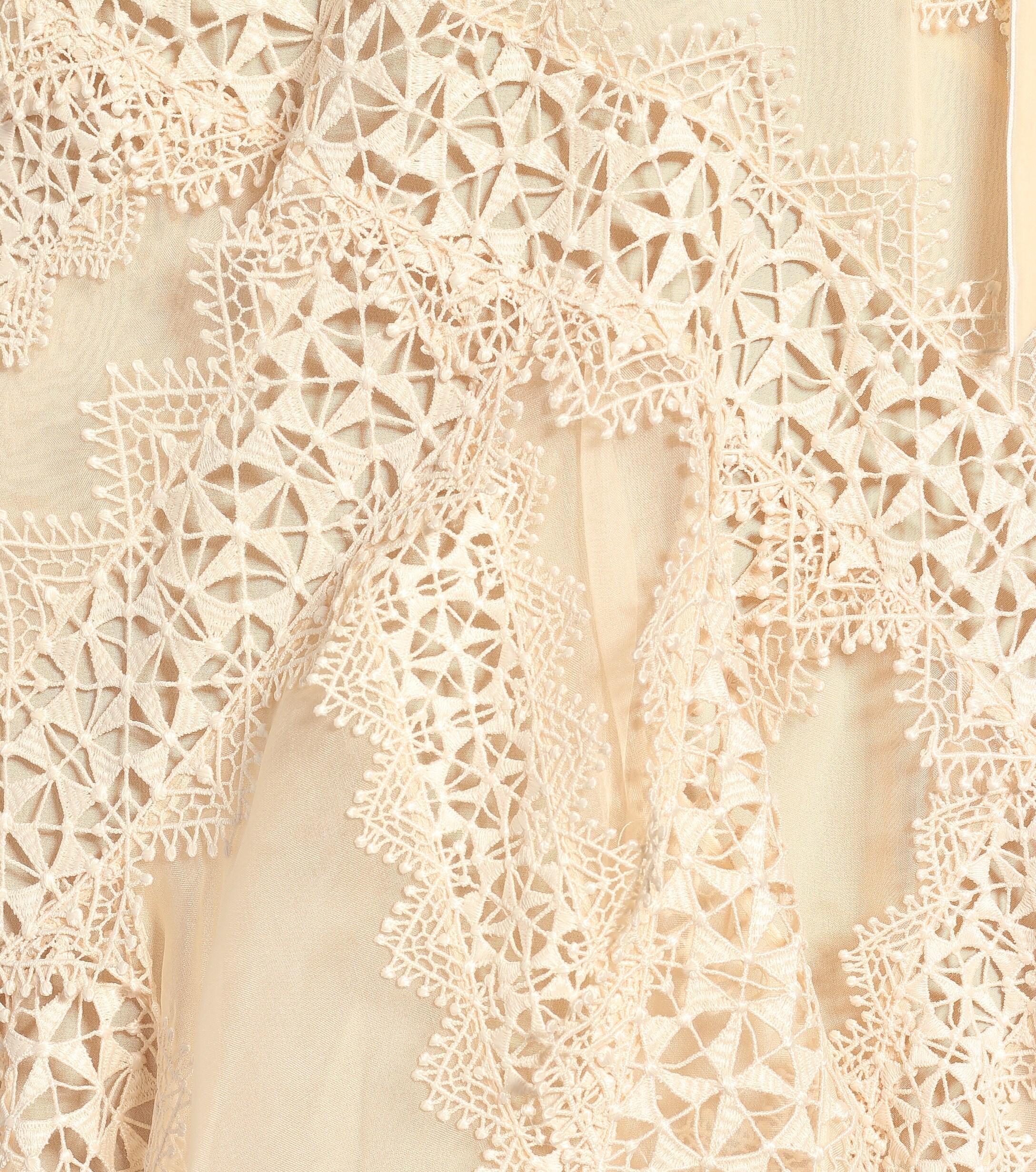 Zimmermann Charm Star Silk Chiffon Dress in White | Lyst