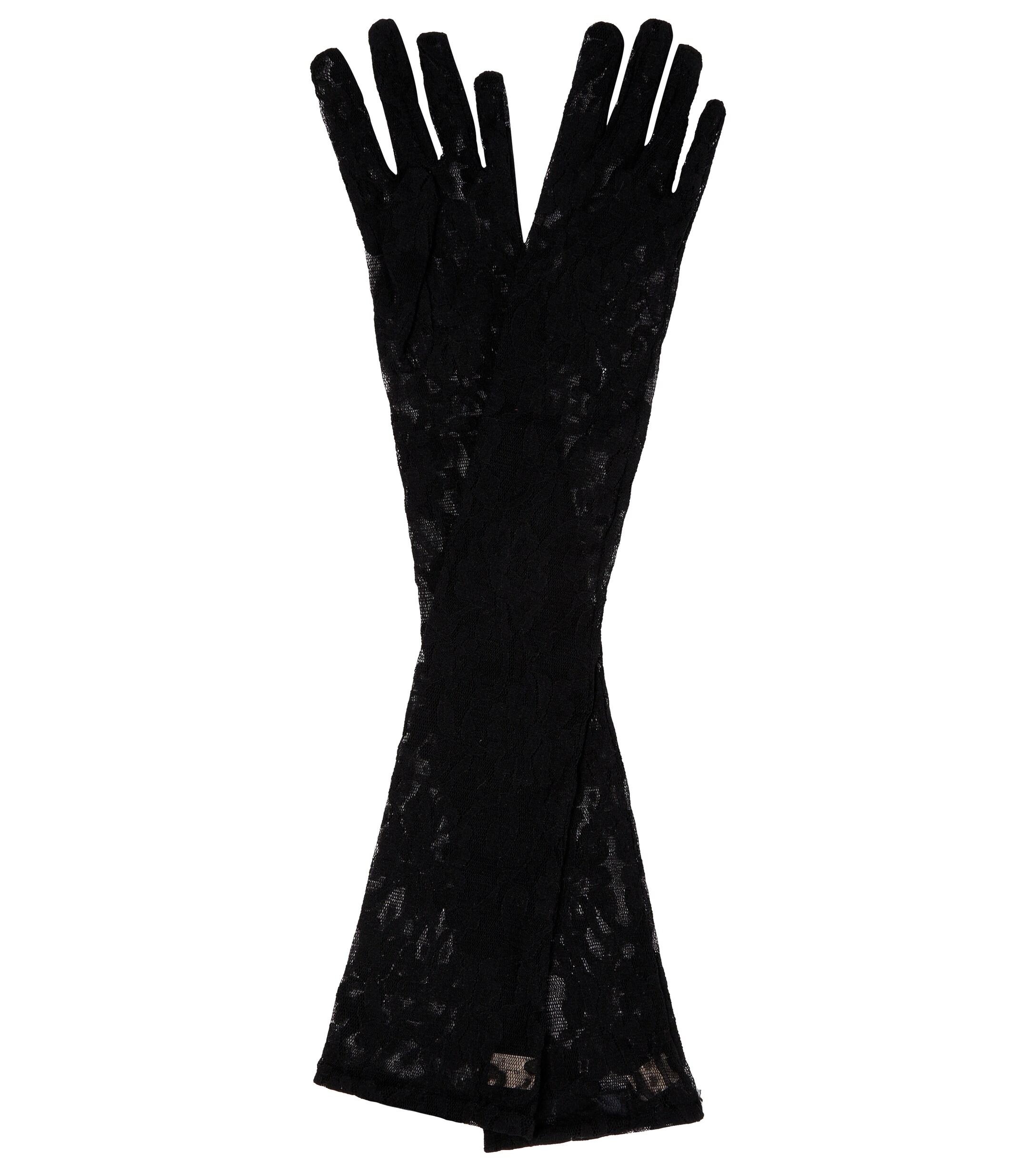Gucci Lace Gloves in Black | Lyst