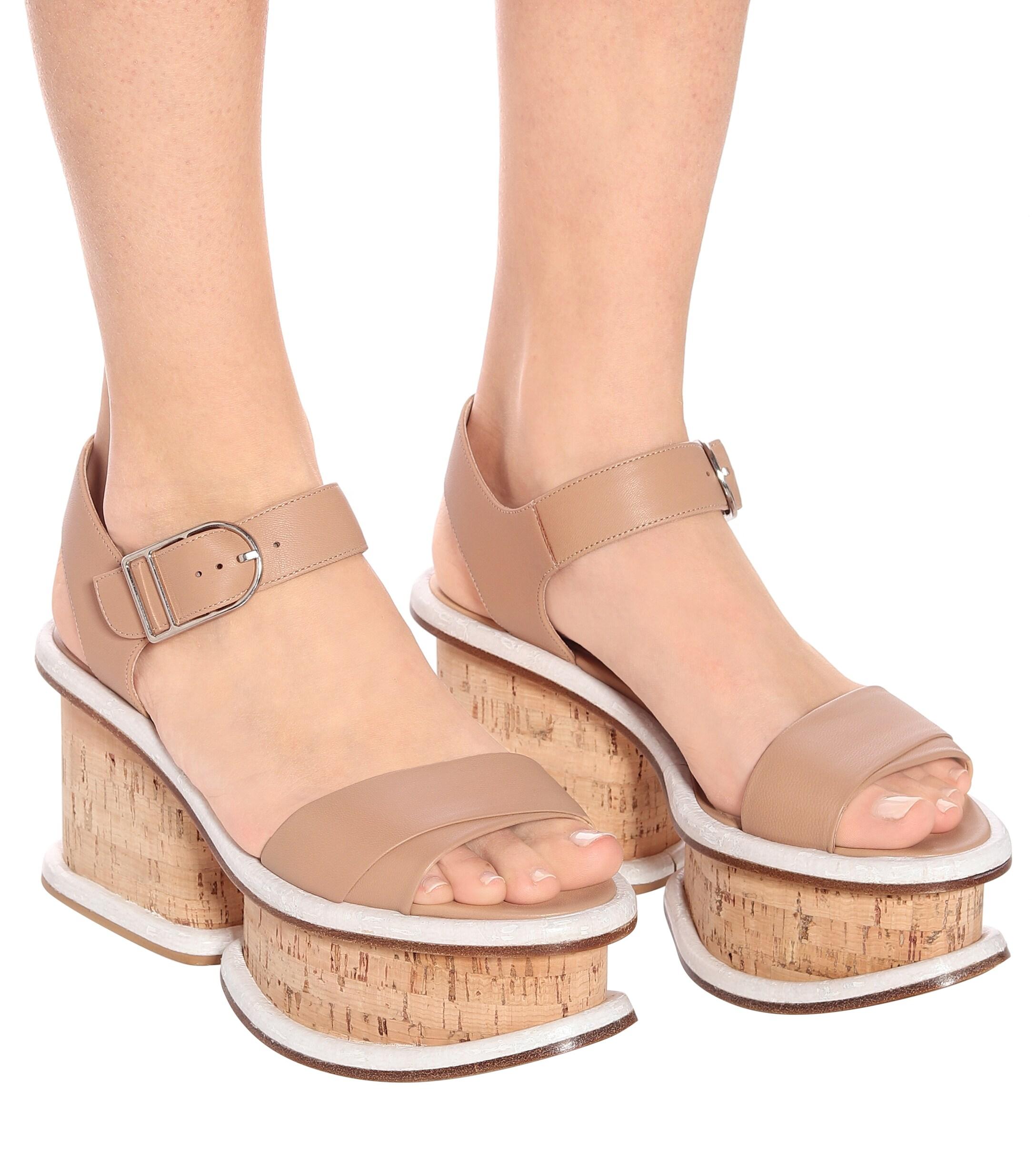 Gabriela Hearst Harrigan Leather And Cork Sandals - Lyst