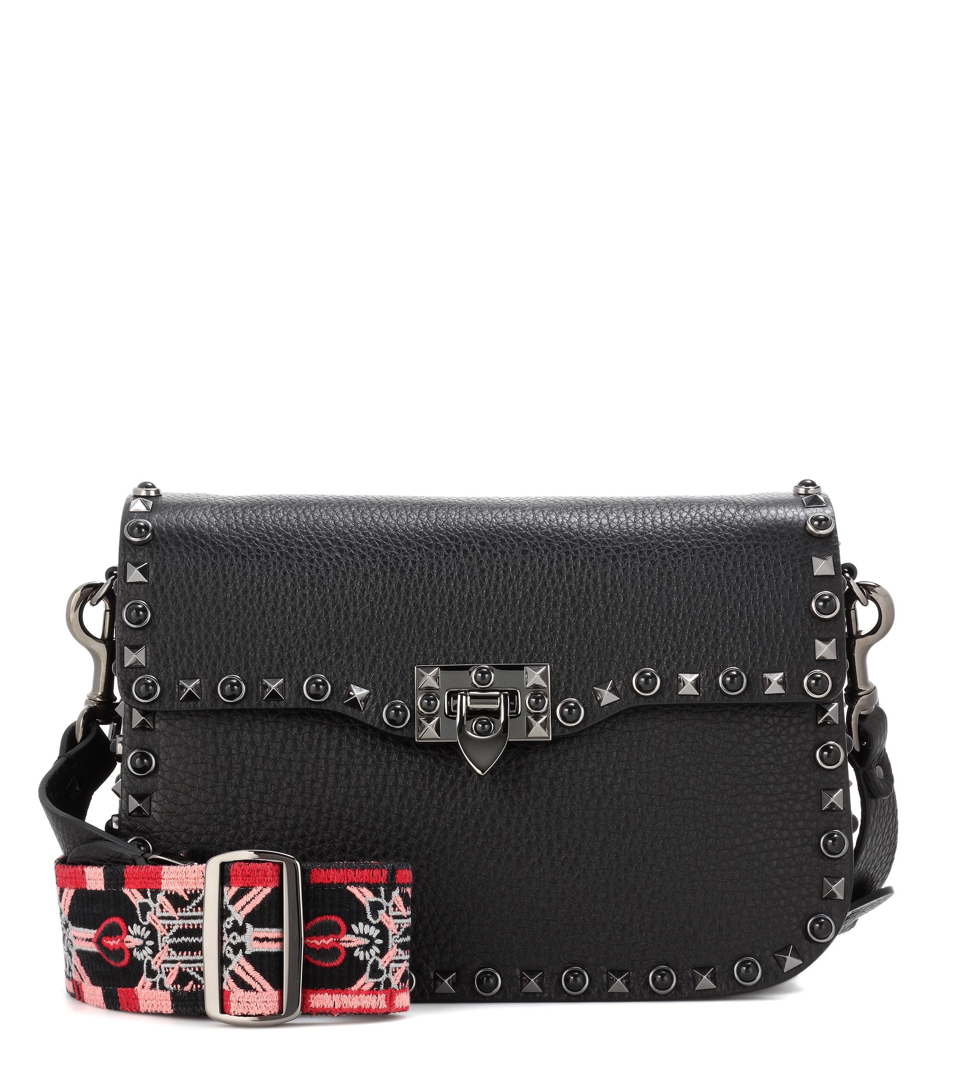 valentino rockstud guitar strap bag