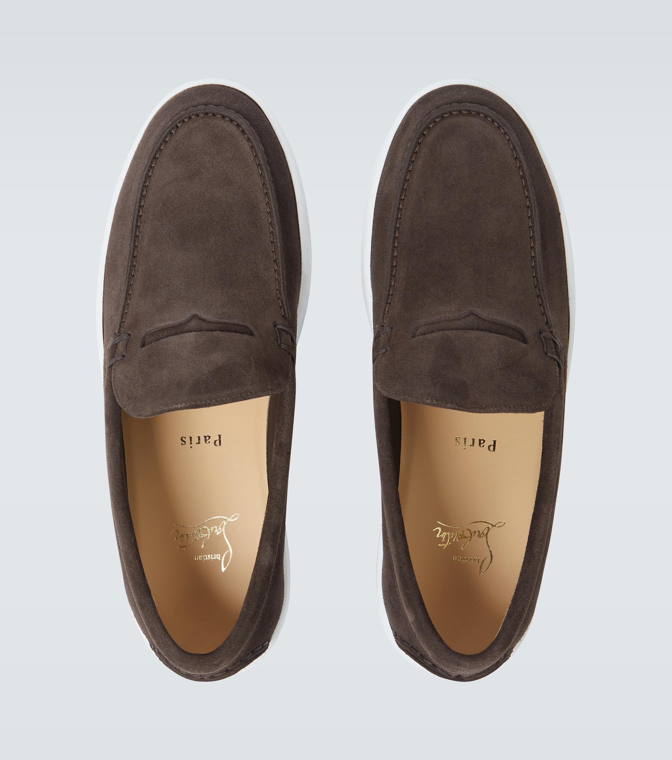 Christian Louboutin Paqueboat Flat Crosta Retournee Dark Bro in 