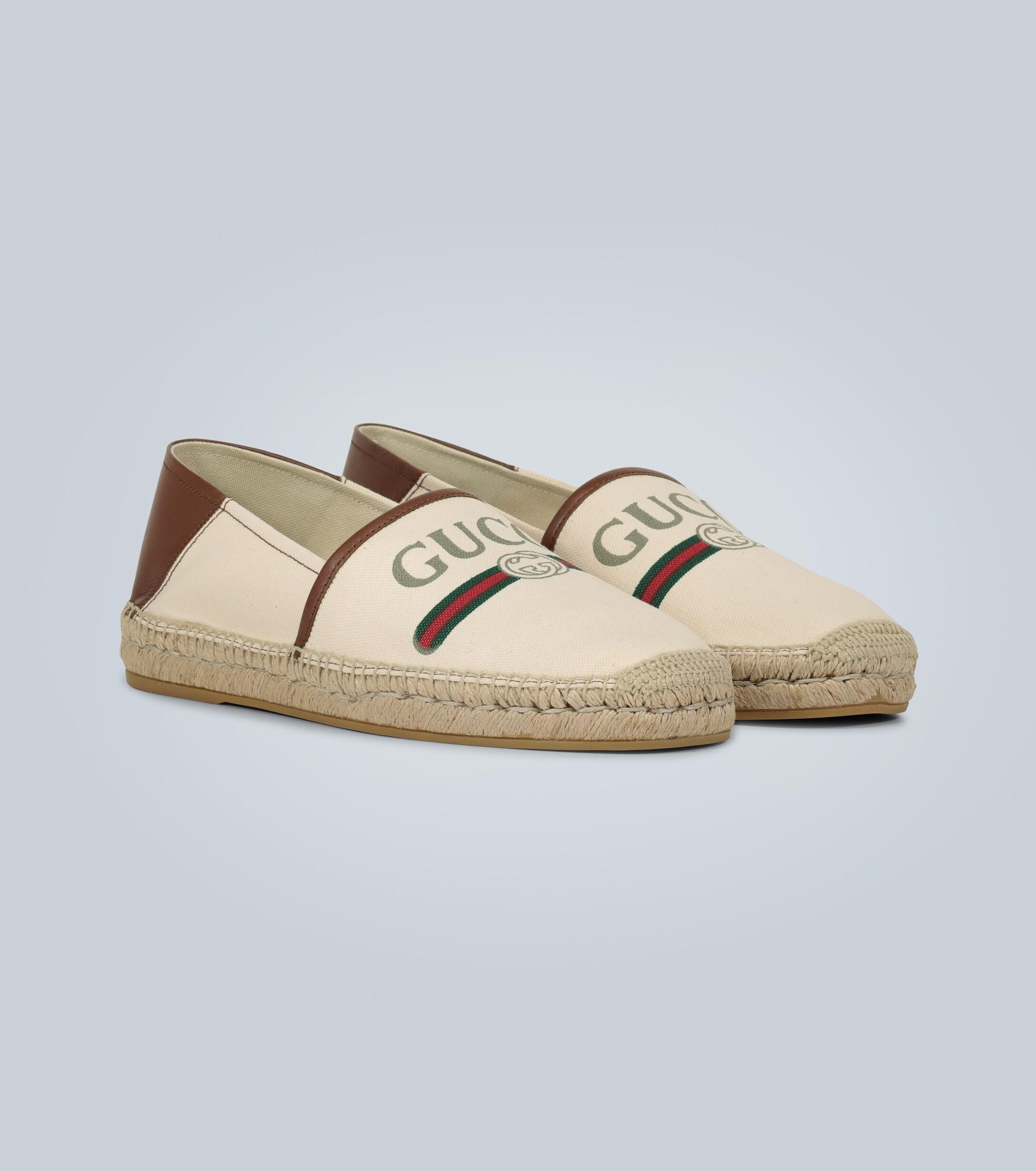 Gucci Canvas Espadrilles With Logo for Men - Lyst