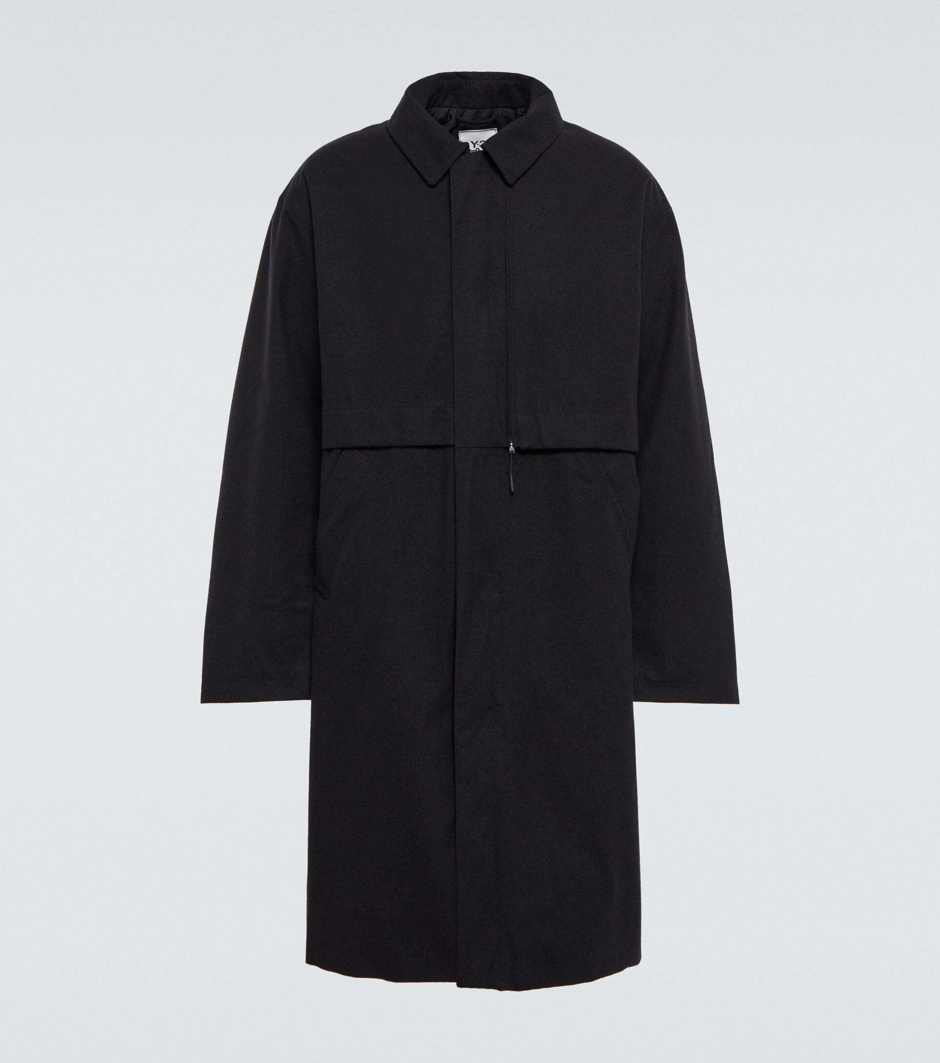 Y-3 Classic Melton Gore-tex® Coat in Black for Men | Lyst