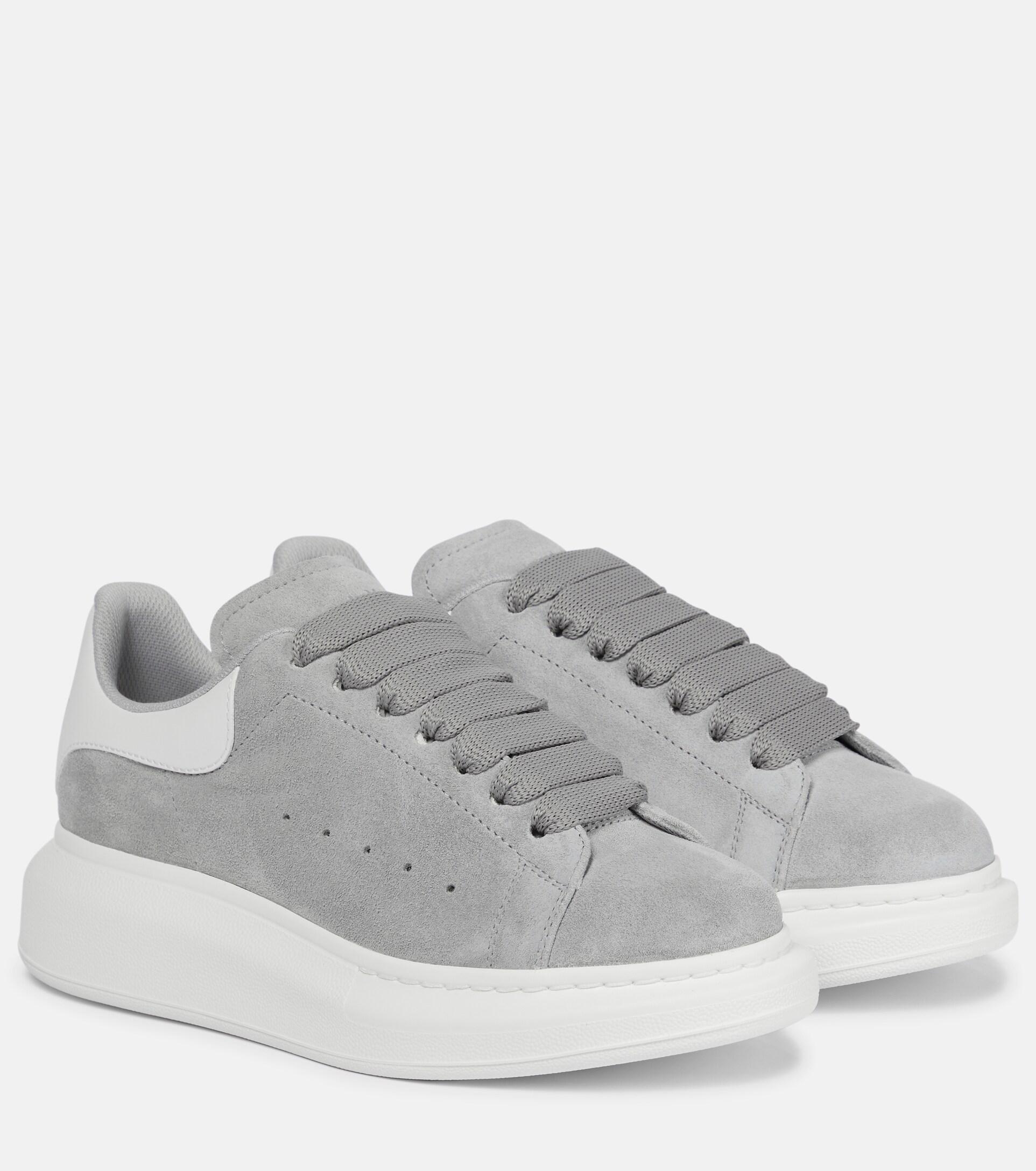 Alexander McQueen Suede Sneakers in Gray | Lyst