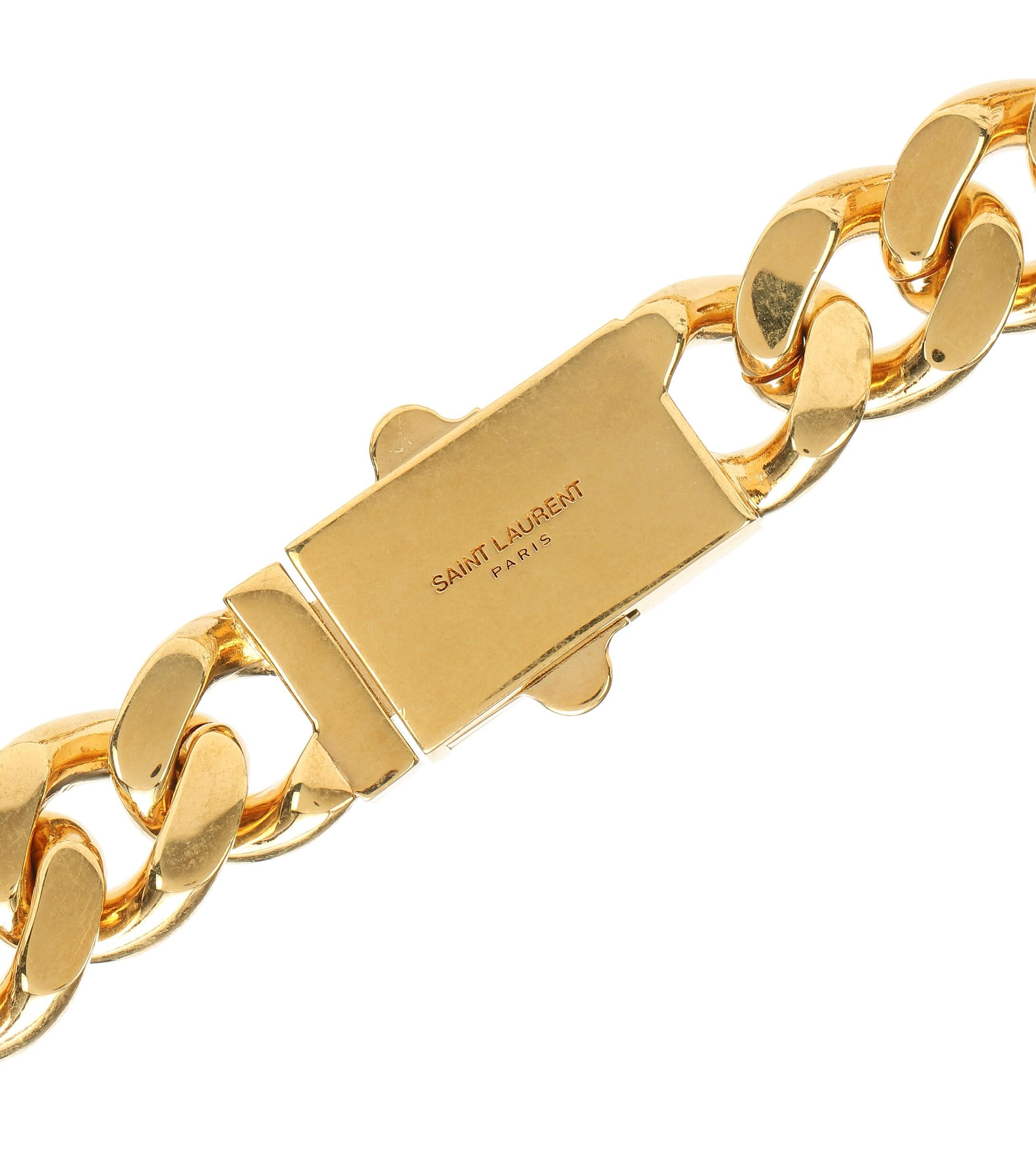 Saint Laurent Chain Necklace in Gold (Metallic) - Lyst