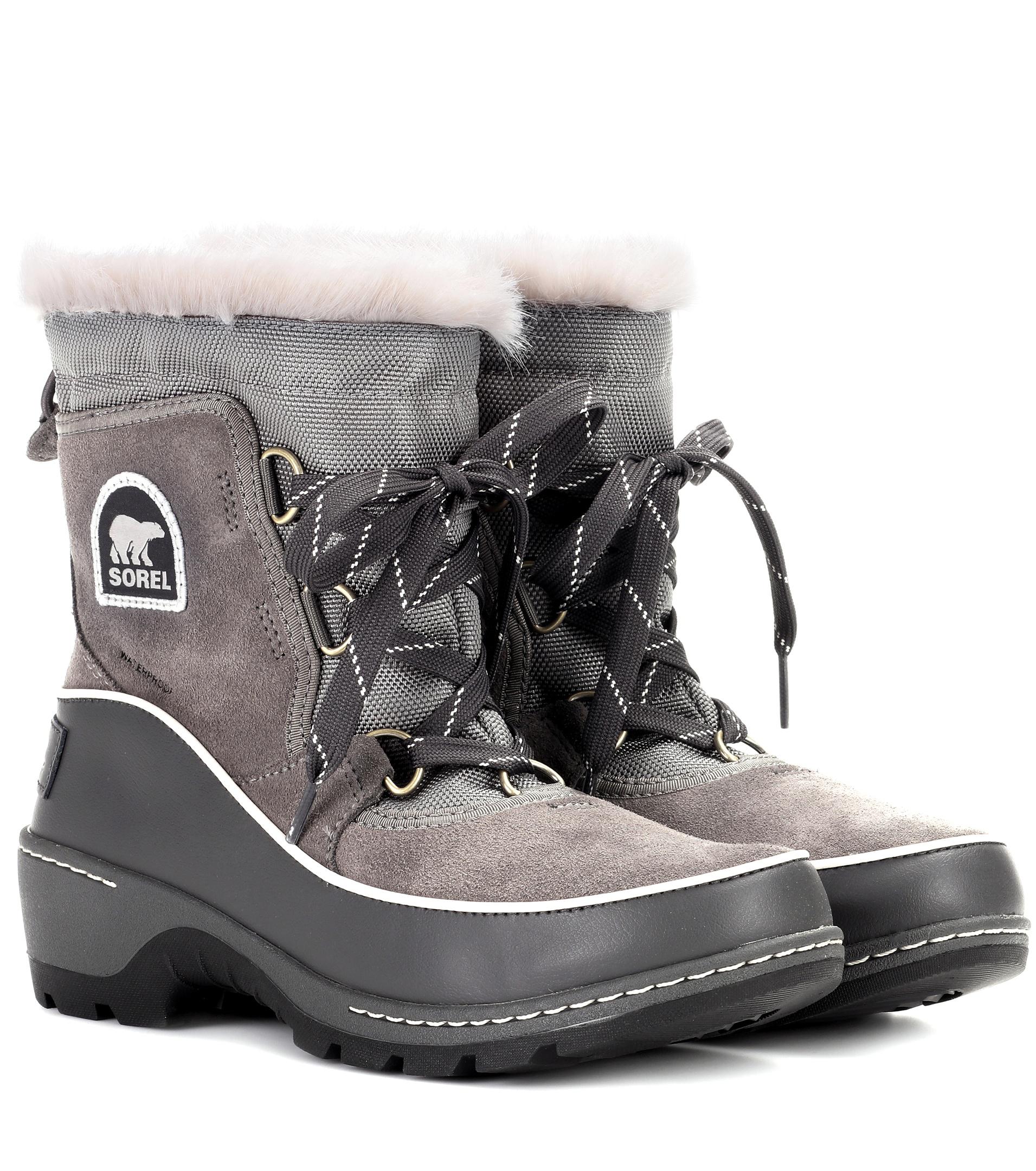 Sorel Torino Leather And Suede Snow Boots in Grey (Gray) - Lyst
