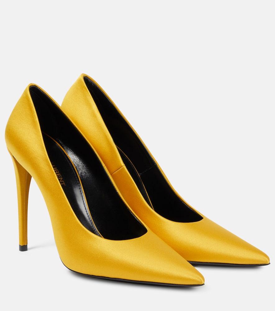 パンプス Saint Laurent Marylin Women's Pumps Yellow Patent Saint Laurent Pumps Women Patent Leather Yellow/Antique