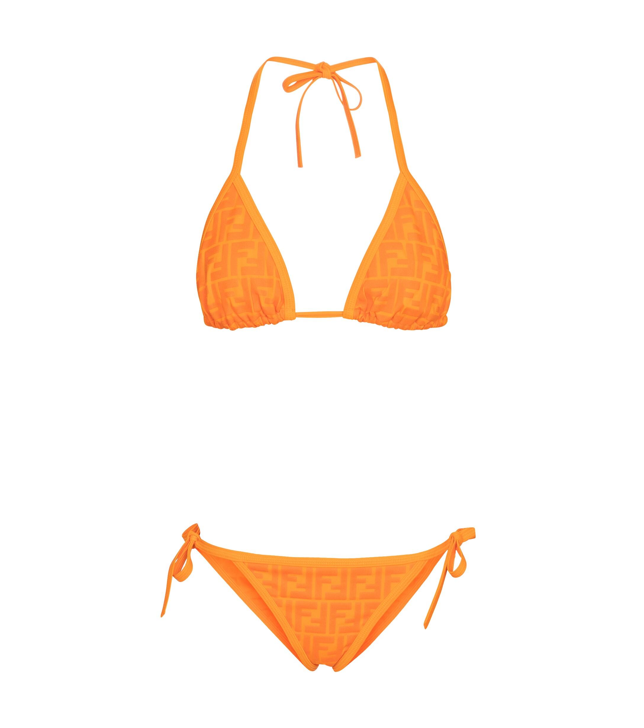 Fendi Ff Halterneck Bikini in Orange | Lyst