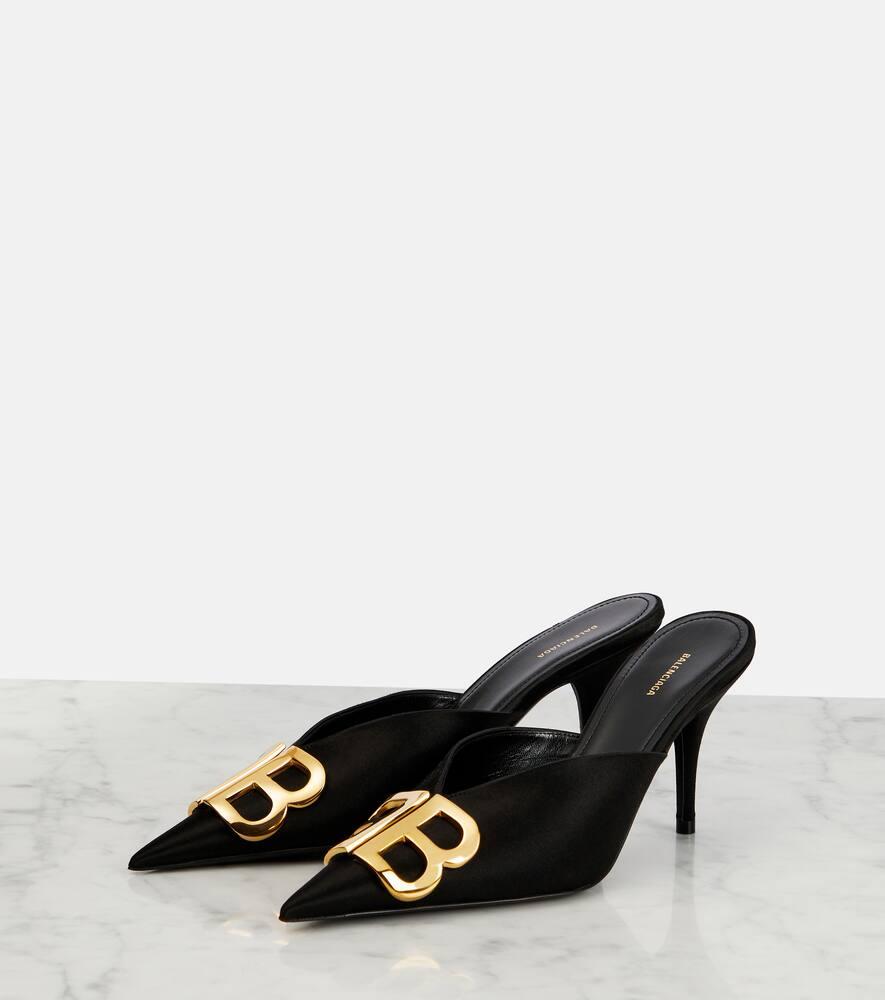 【送料&関税込】Balenciaga Bb Logo Plaque Heeled Mules Balenciaga Bb Logo Plaque Heeled Mules | italist