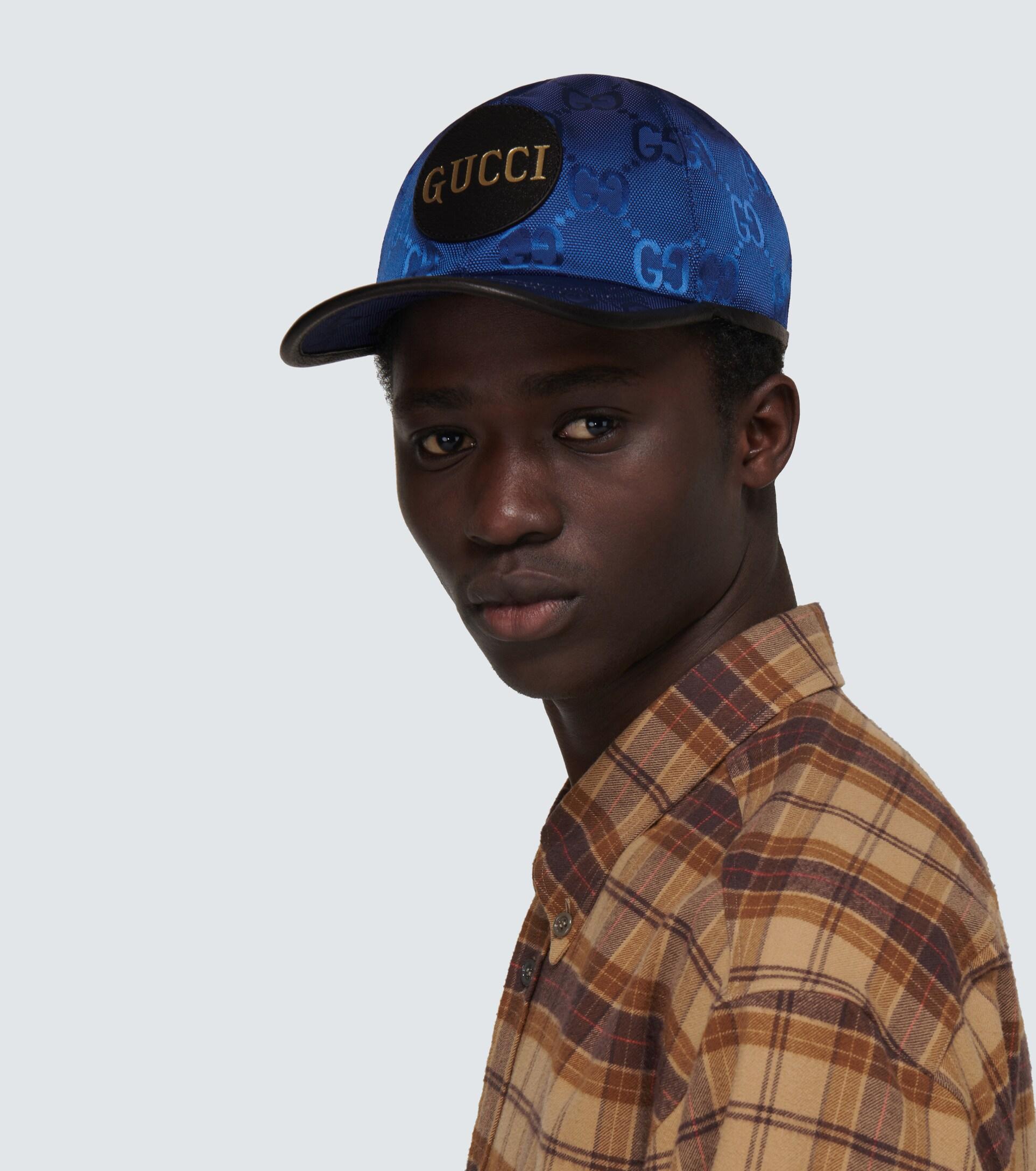 GUCCI Japan Limited Off The Grid Bucket Hat Blue Nylon White