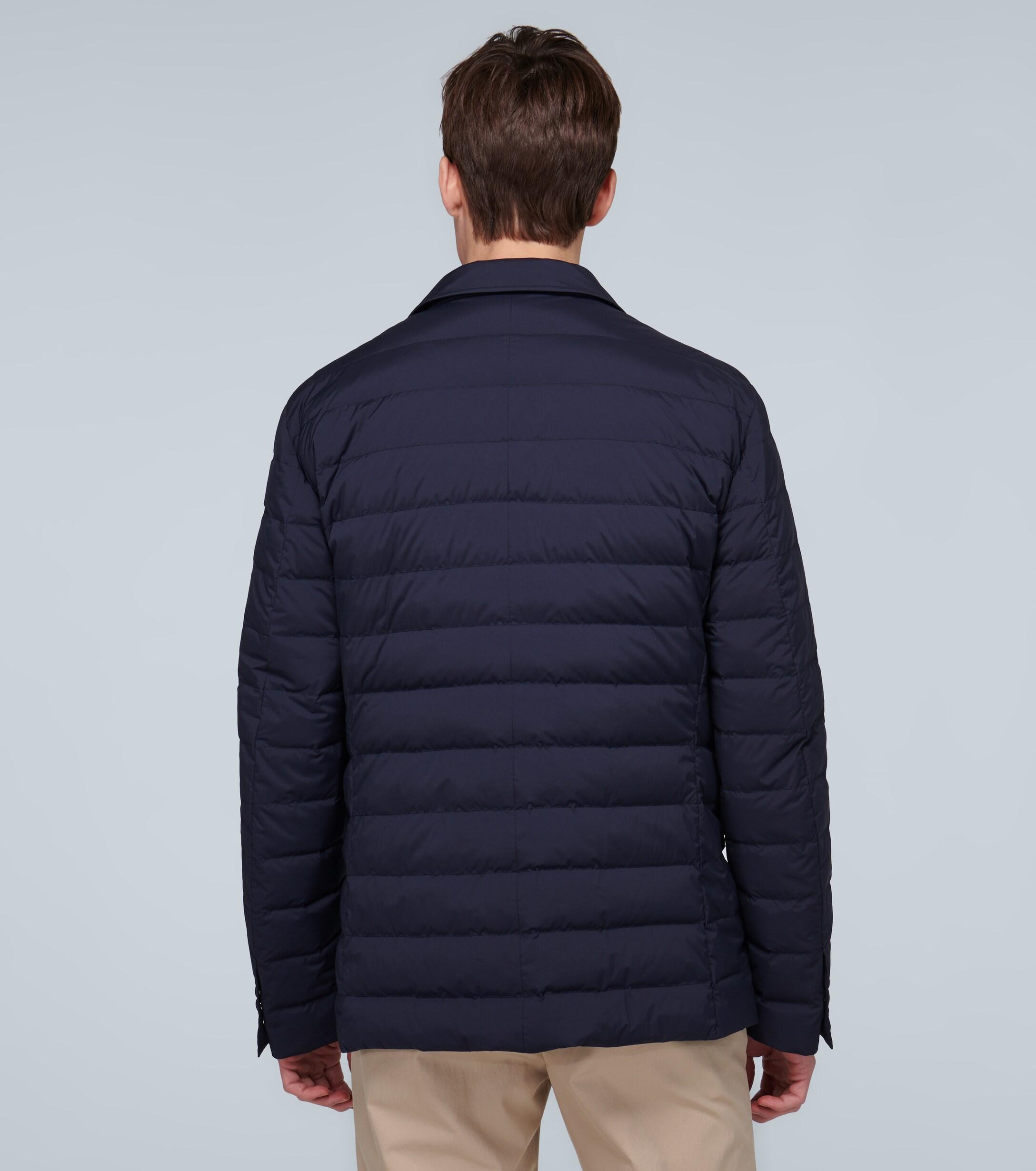 Moncler Goose Cyprien Down-filled Technical Blazer in Navy (Blue 