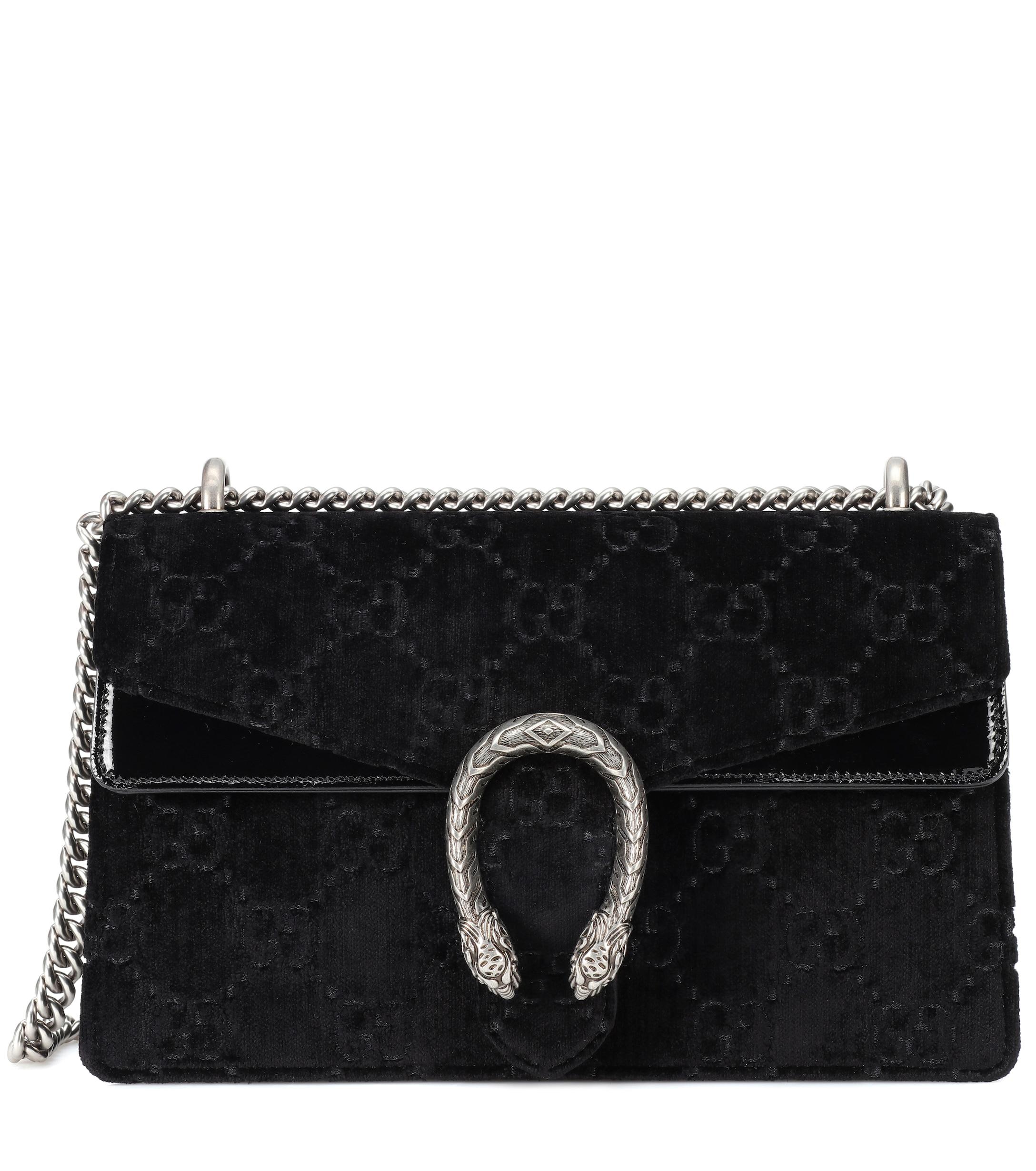 Gucci Dionysus GG Velvet Mm Crossbody Bag in Nero,Nero (Black) - Save 21% - Lyst