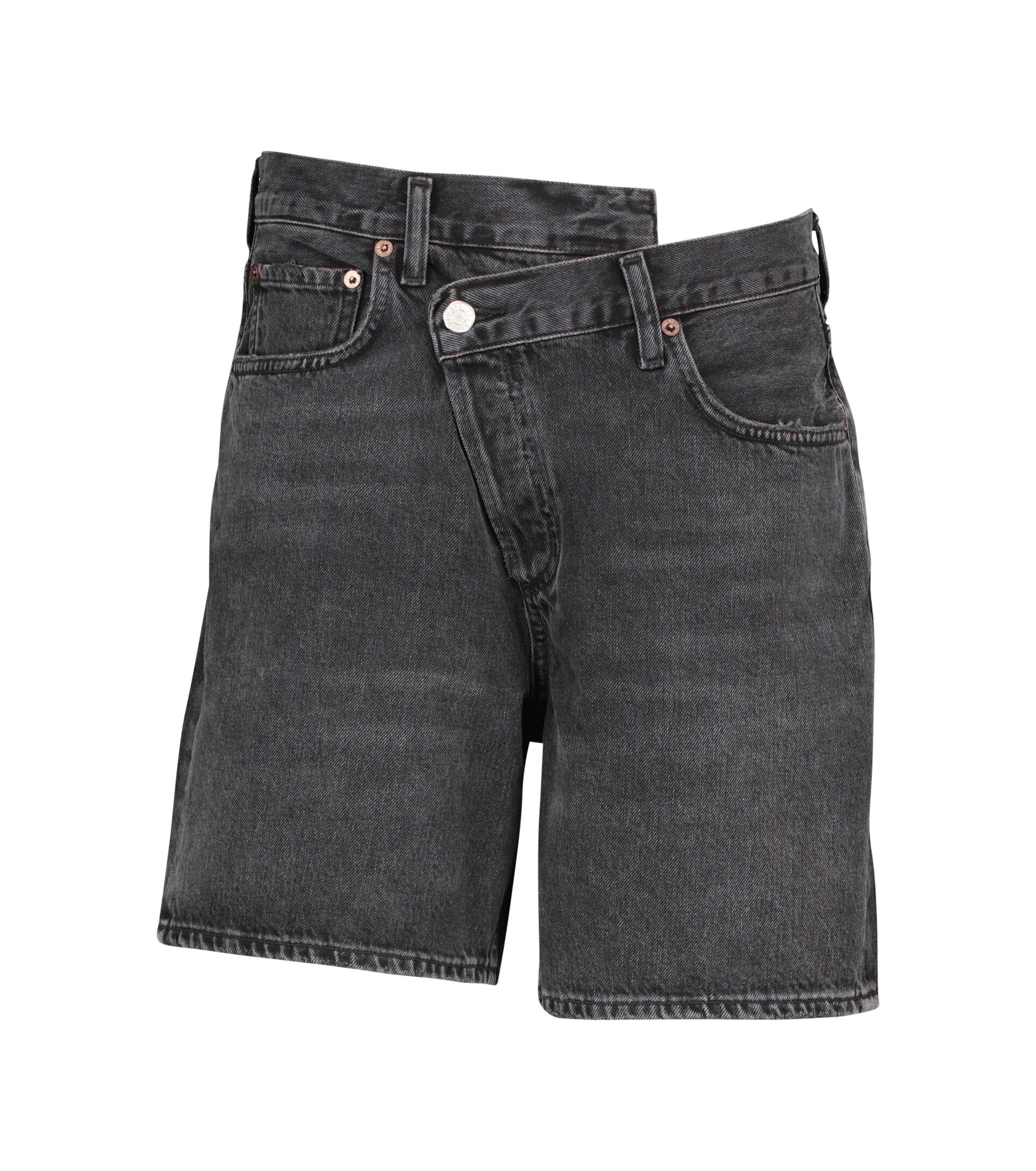 Agolde Criss Cross Denim Shorts in 
