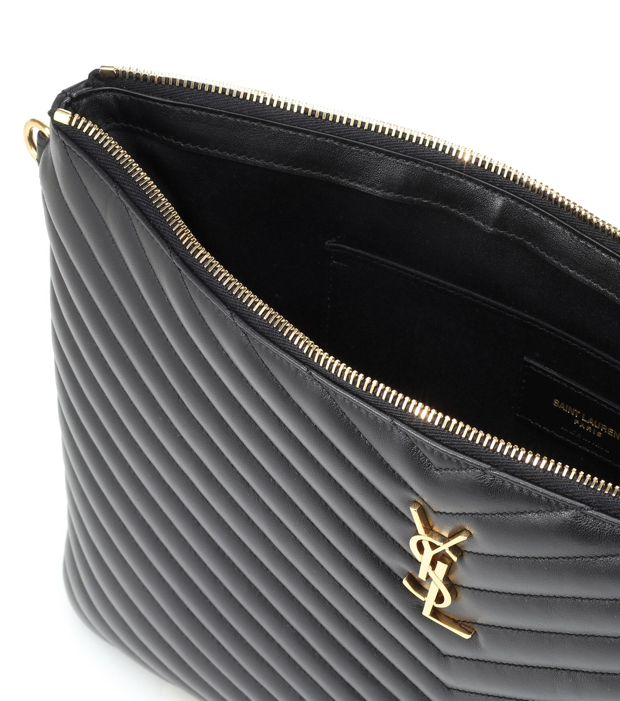 saint laurent monogram leather pouch
