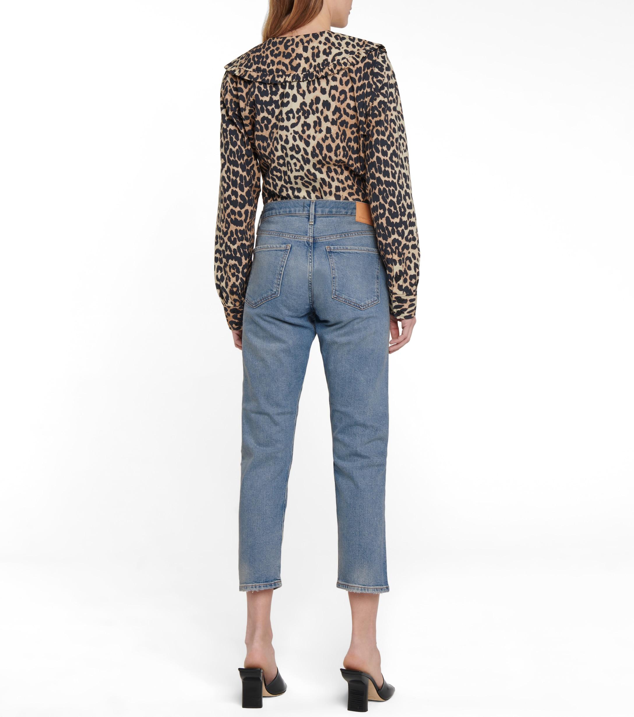 Citizens of Humanity Denim Elsa Cropped Mid-rise Slim Jeans in Blue - Lyst