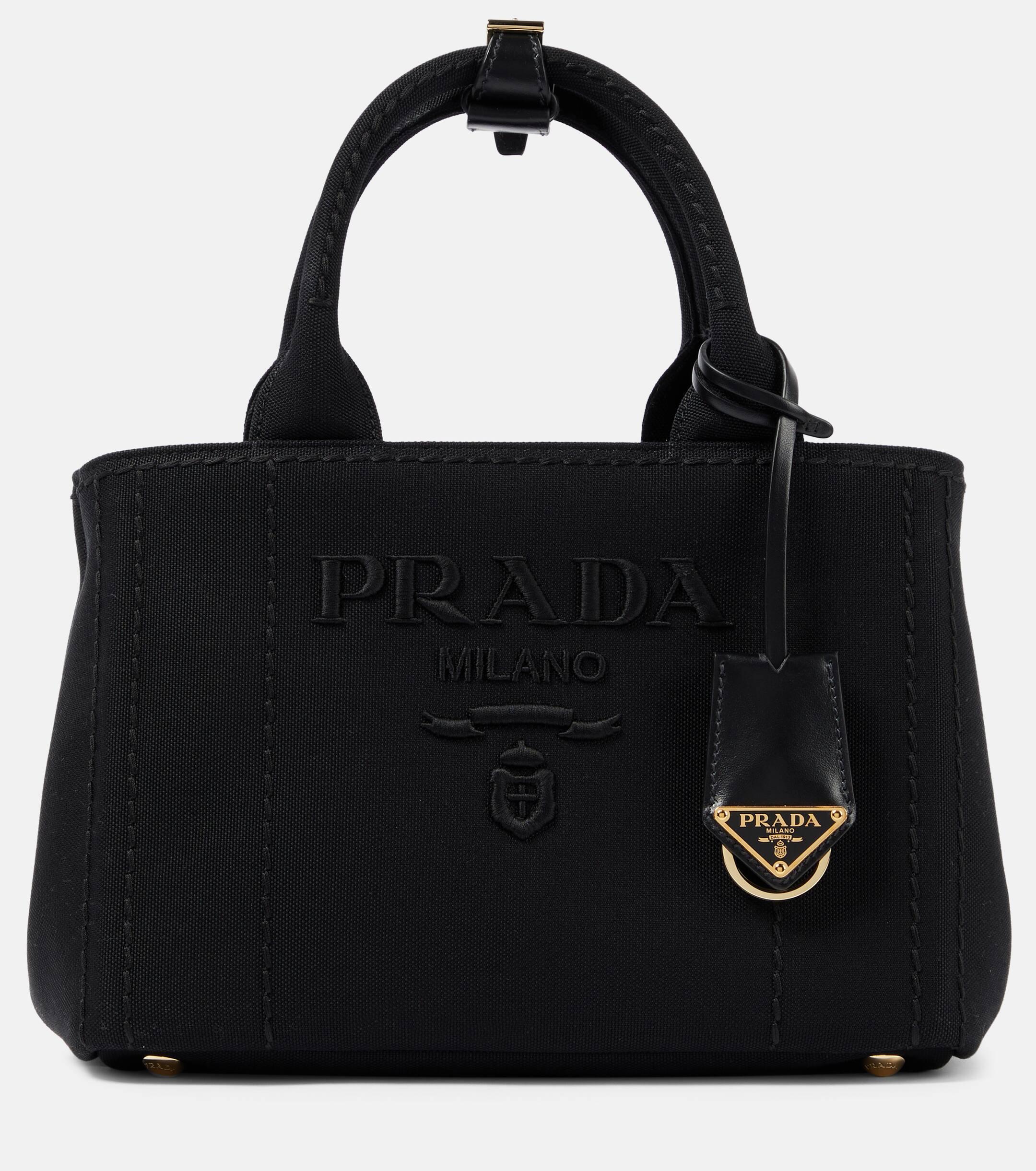 Prada Giardiniera Medium Canvas Tote Bag in Black Lyst UK