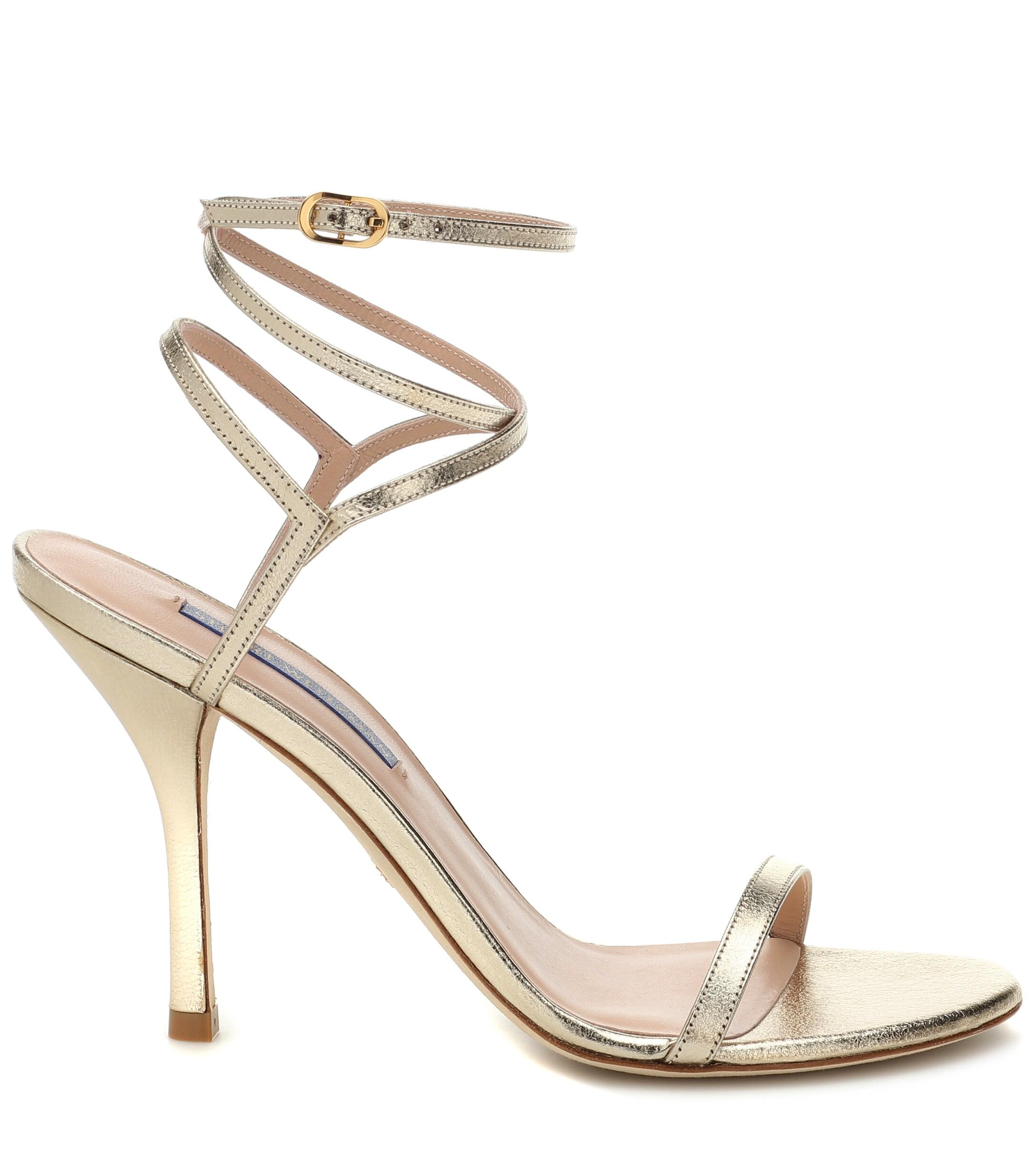 stuart weitzman metallic sandals