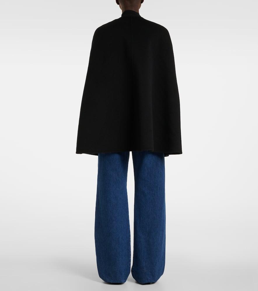 Gucci Horsebit Wool And Silk Cape in Black | Lyst