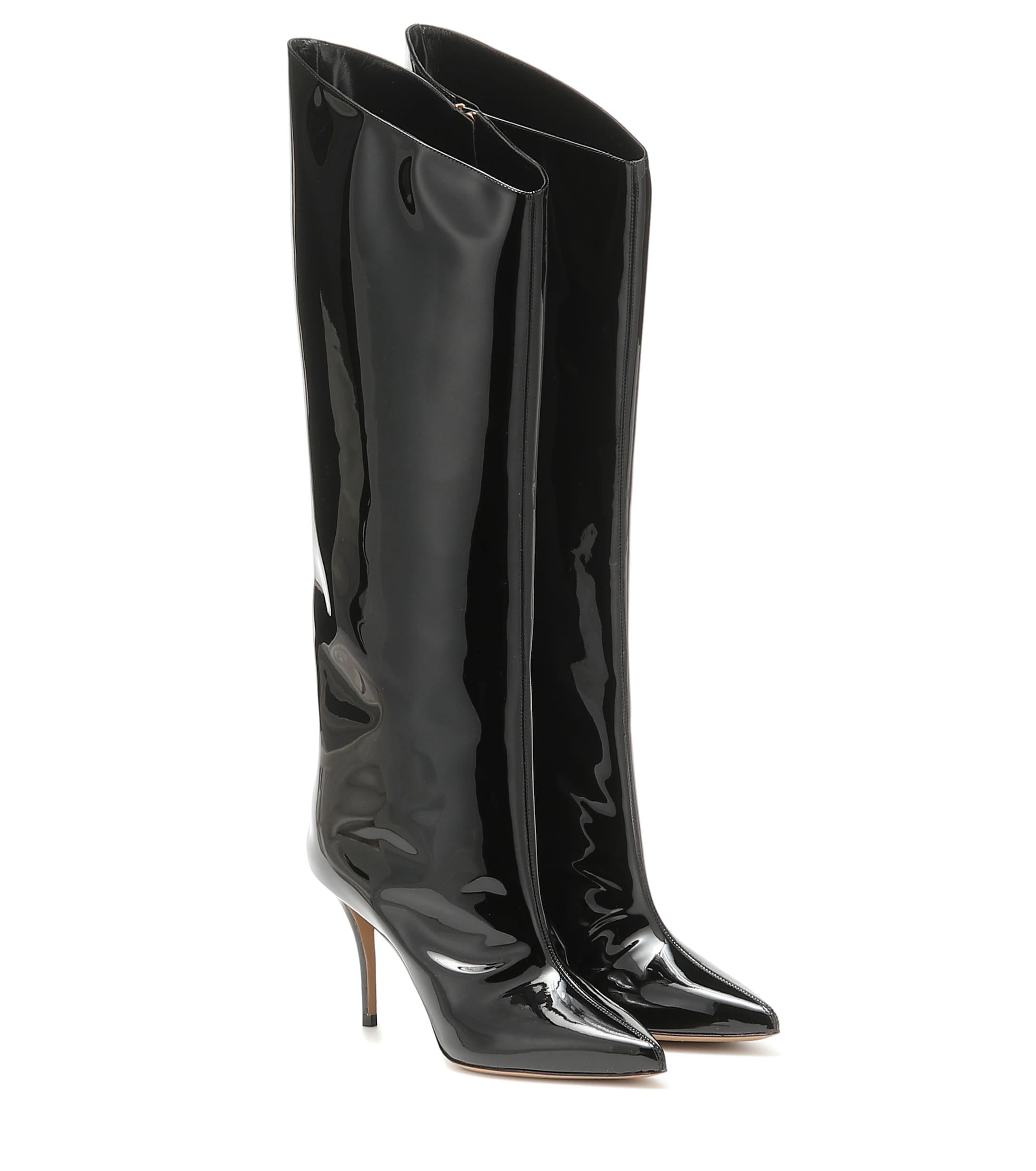 Alexandre Vauthier Alex Patent Leather Kneehigh Boots in