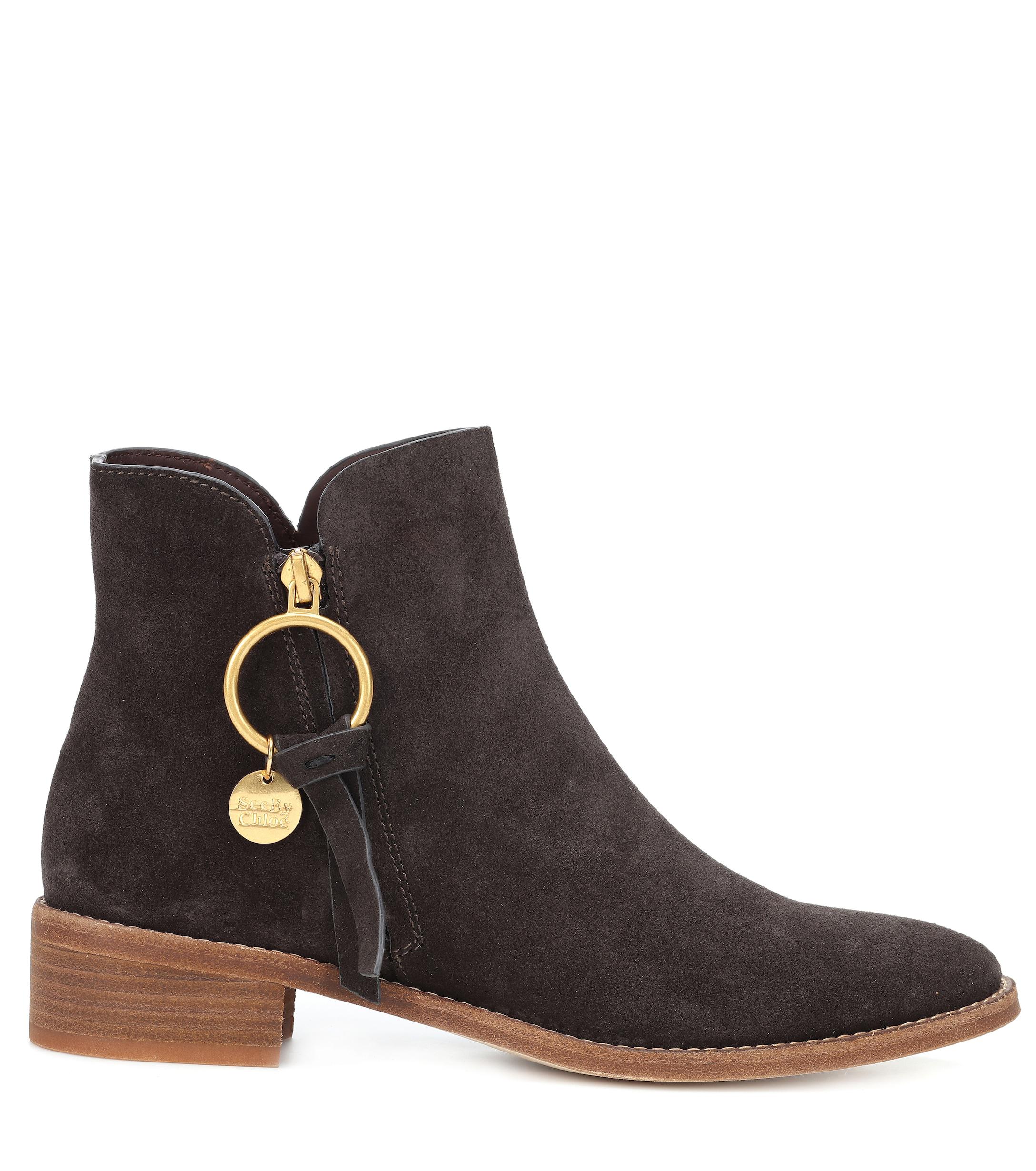 fitflop suede flat ankle boots