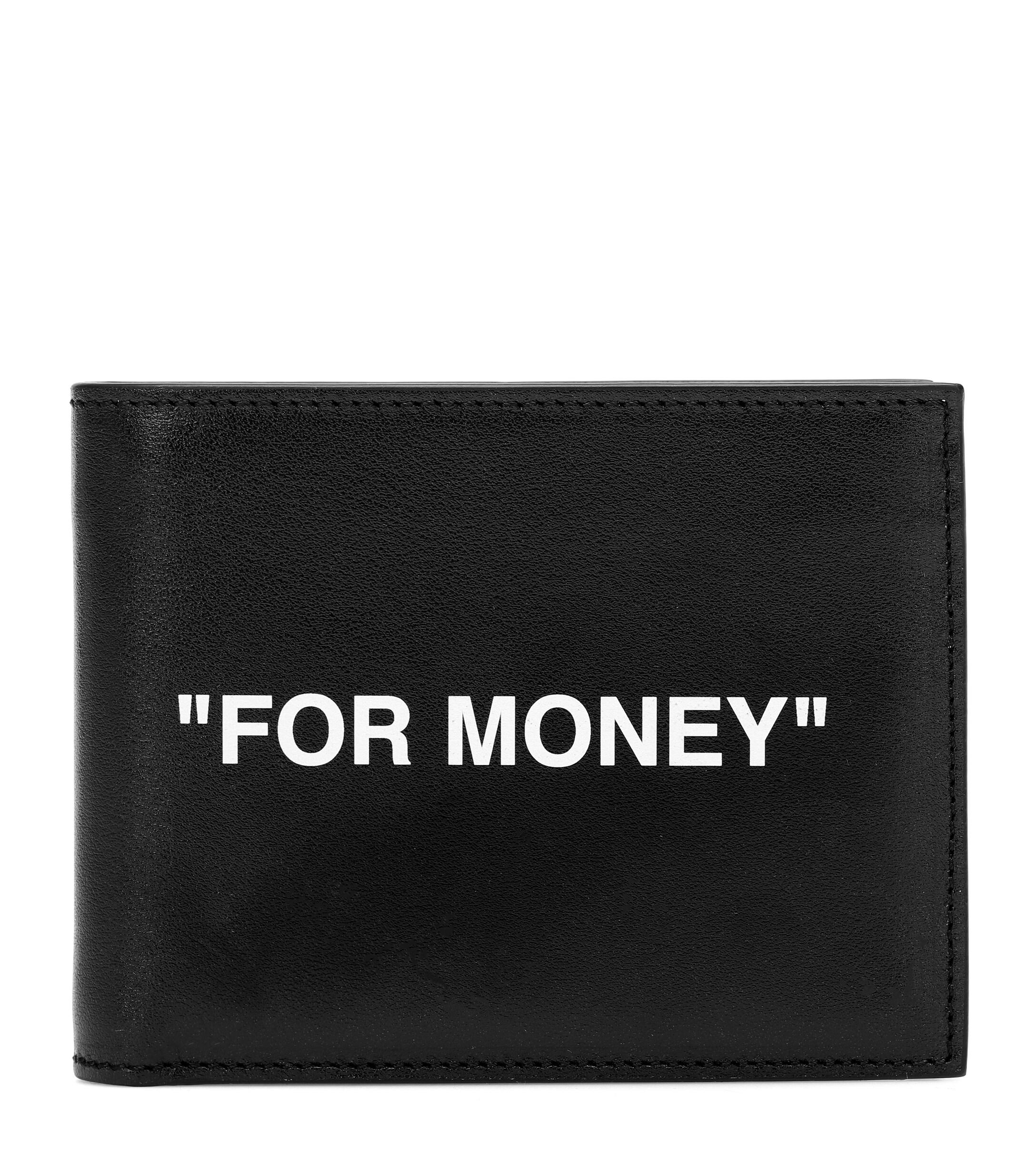Off-White c/o Virgil Abloh Quote Leather Wallet in Black - Lyst