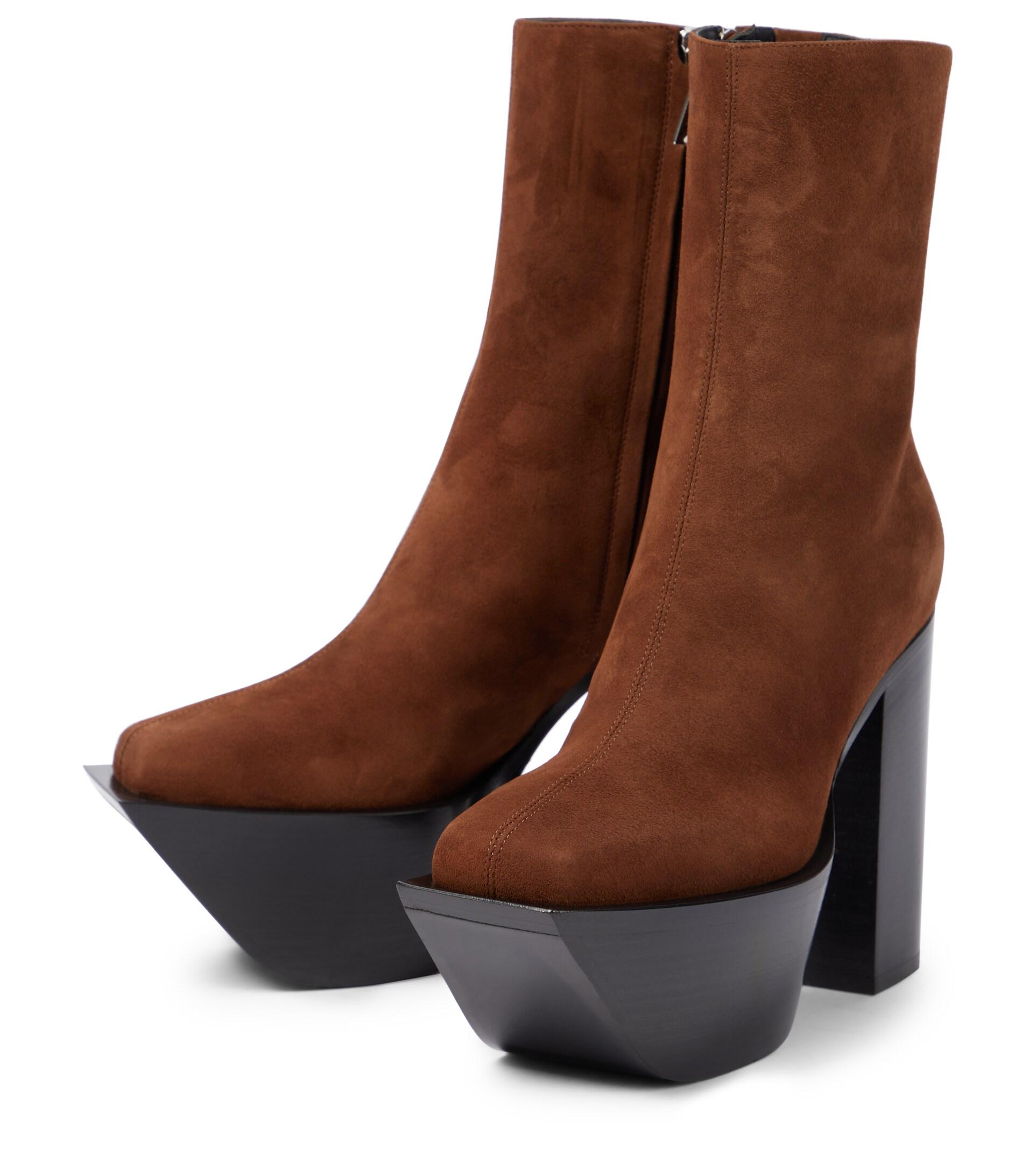 brown suede platform boots