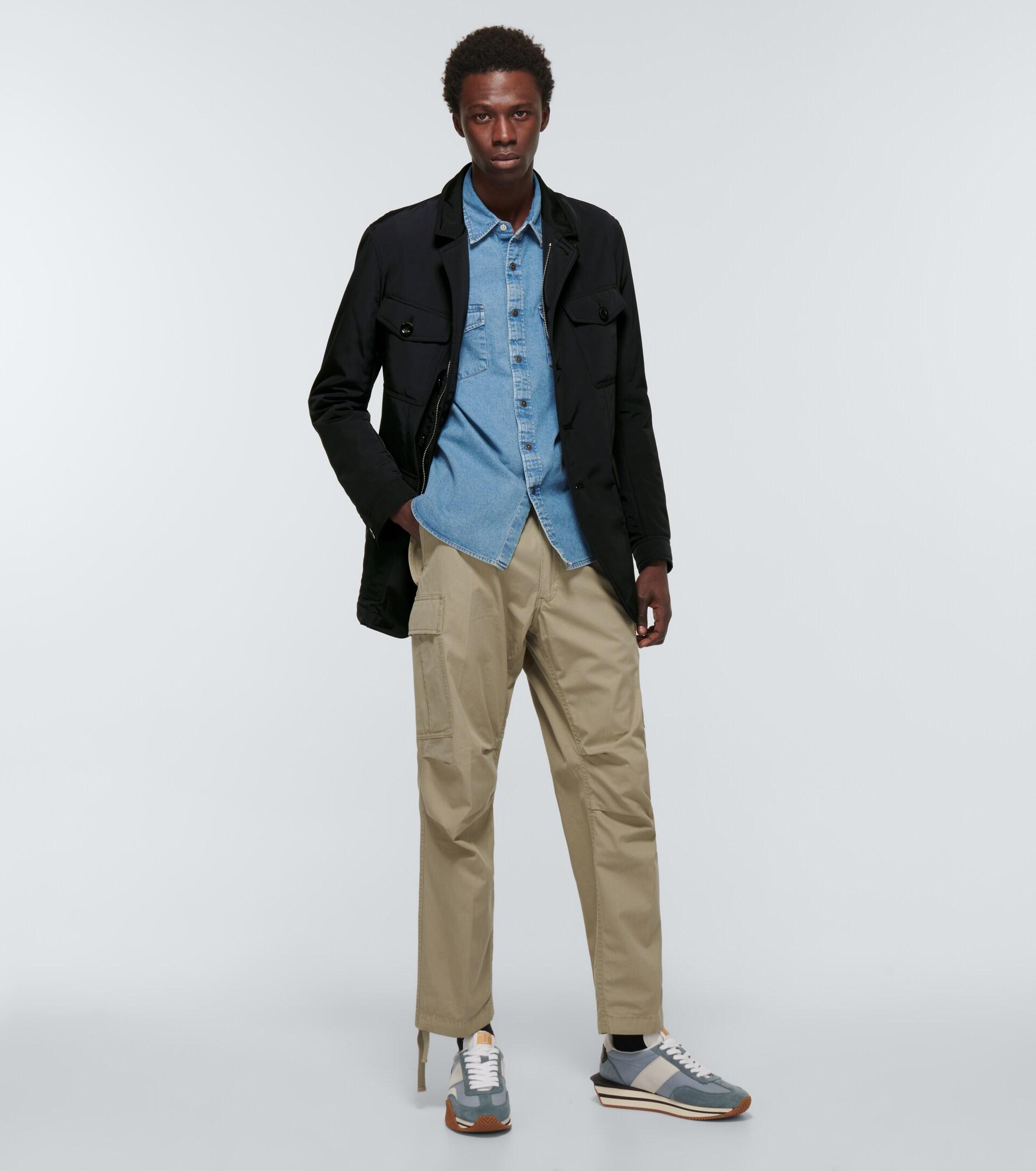 Tom Ford Synthetic Leather-trimmed 