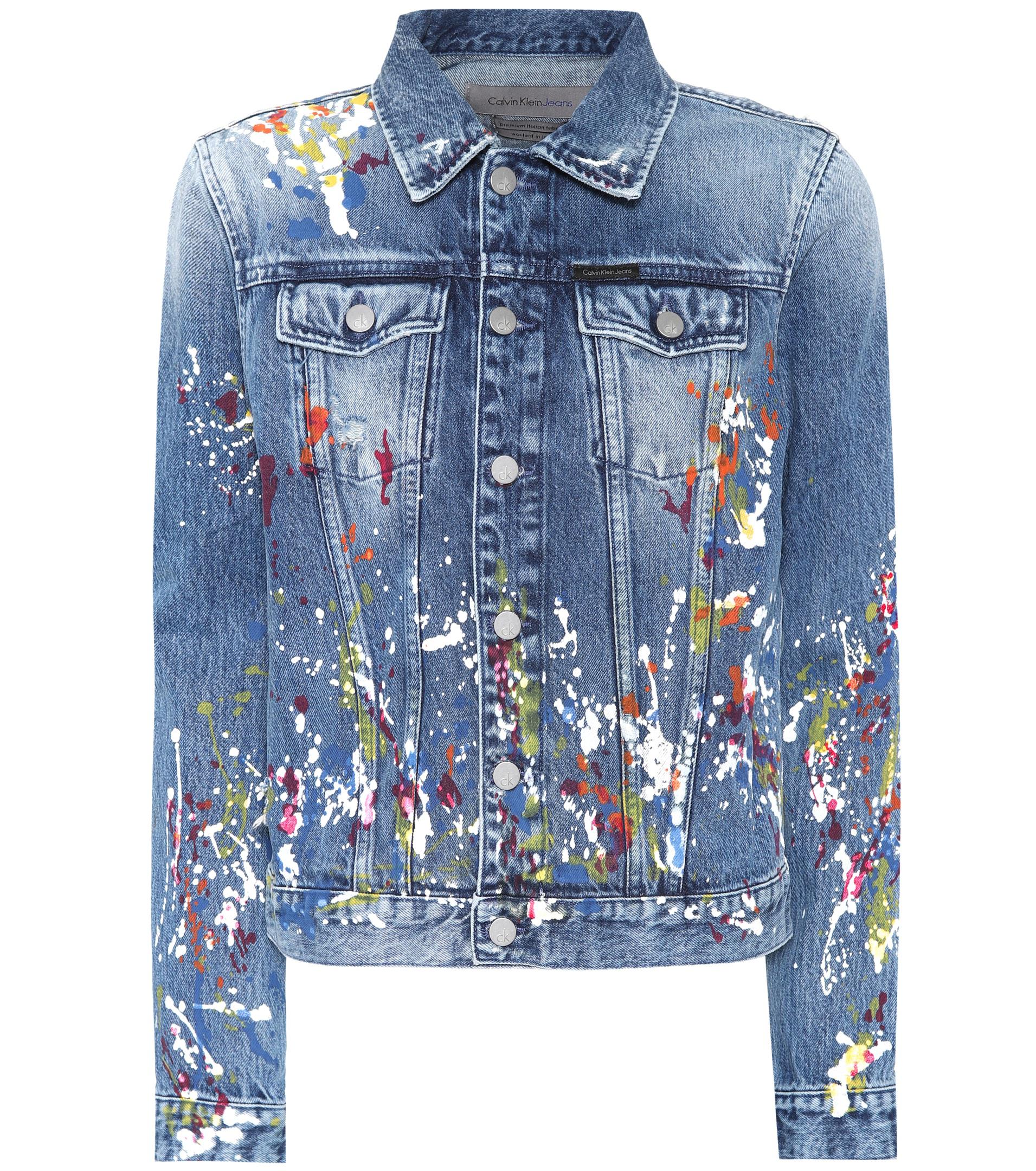 calvin klein paint splatter jacket