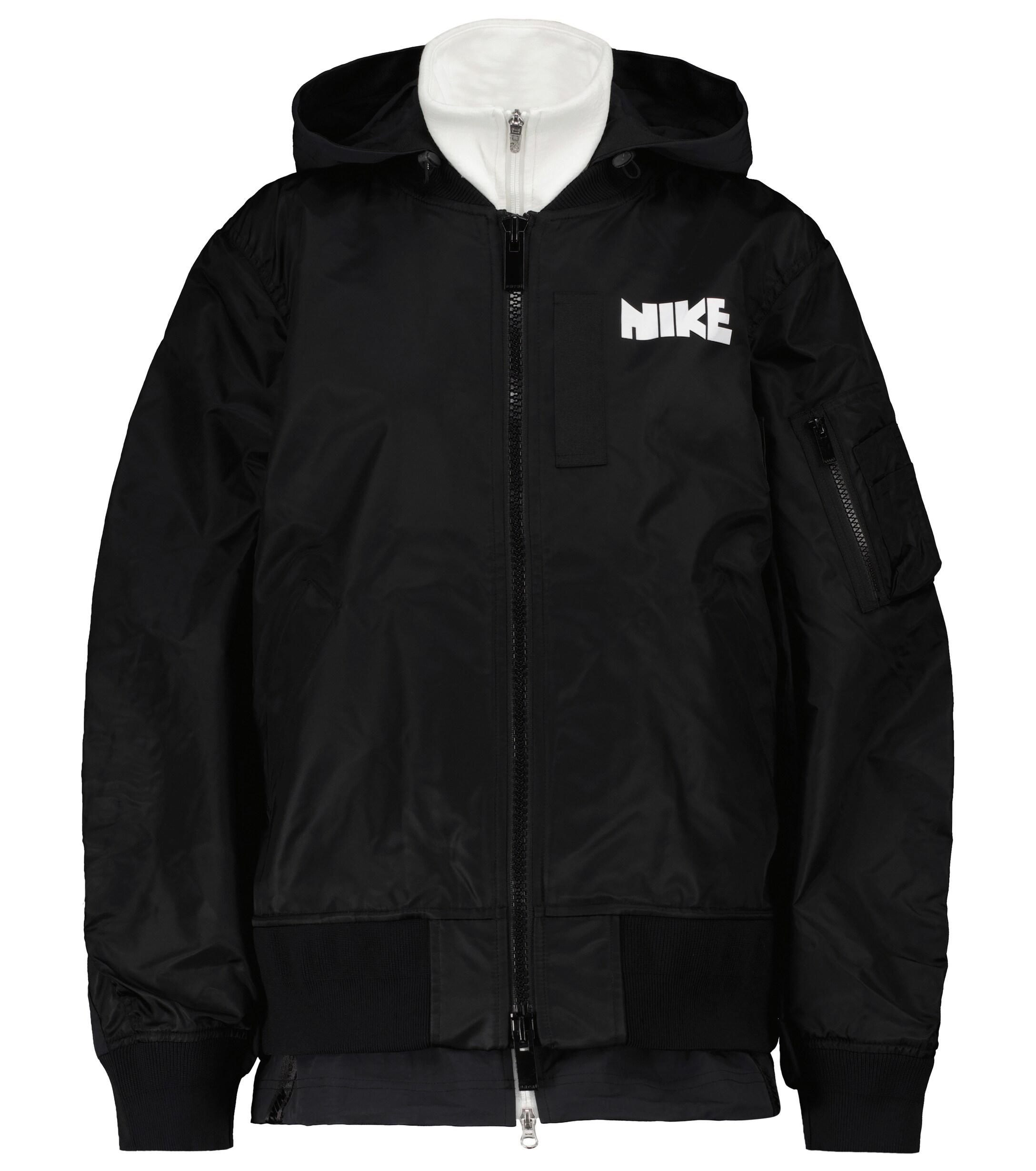 Nike Women's Black X Sacai Layered Bomber Jacket