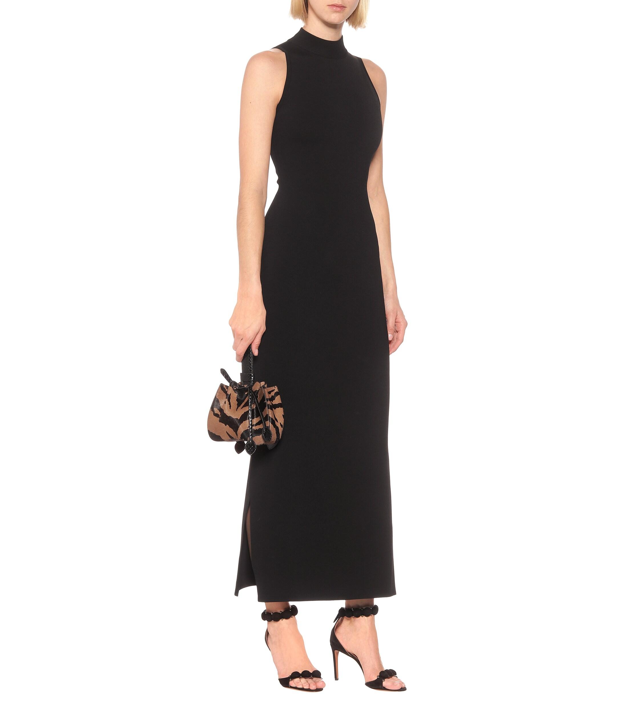 Alaïa Knit Maxi Dress in Black - Lyst